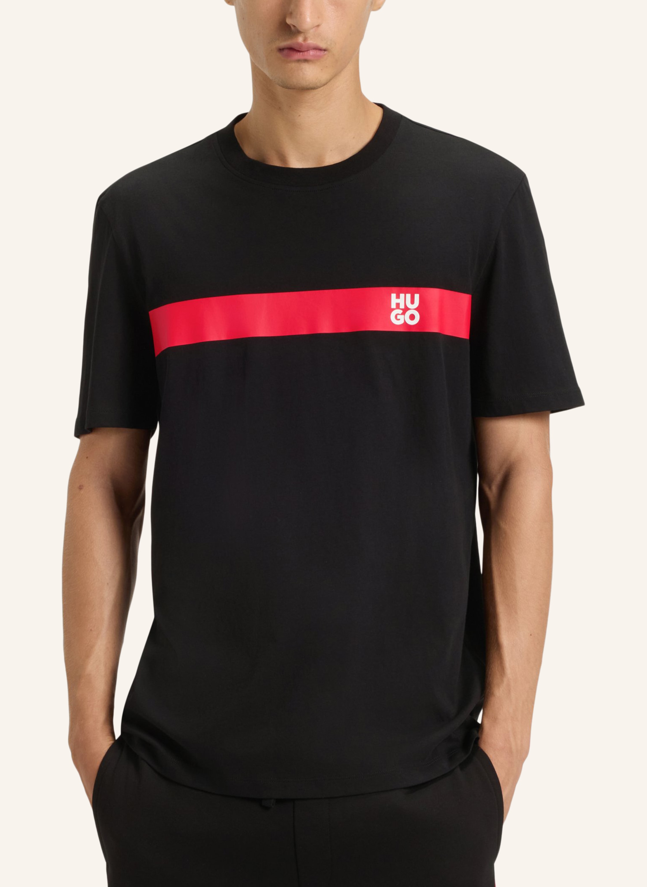 Thumbnail - Hugo T-Shirt Dzokis_In Regular Fit schwarz