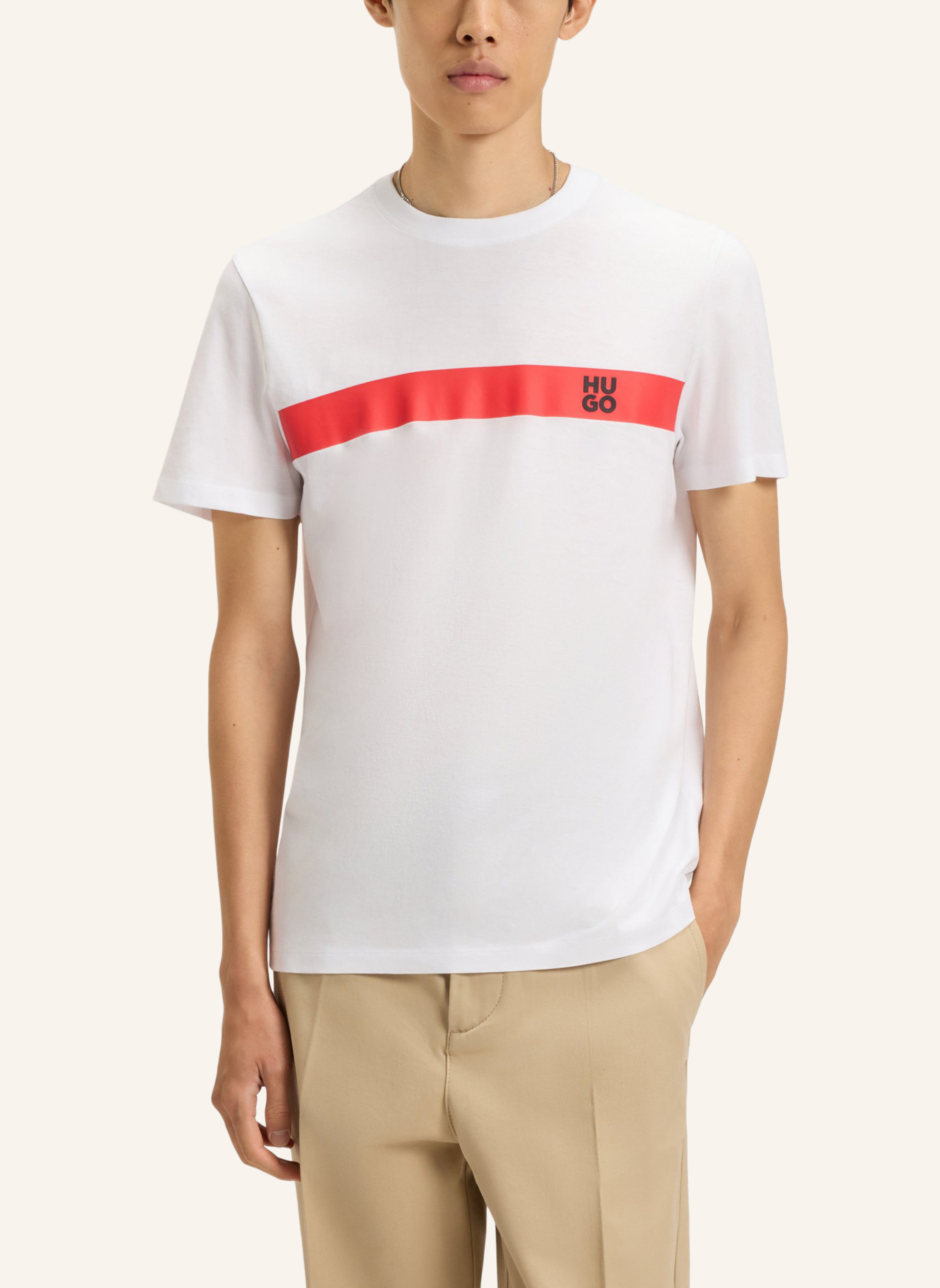 Thumbnail - Hugo T-Shirt Dzokis_In Regular Fit weiss