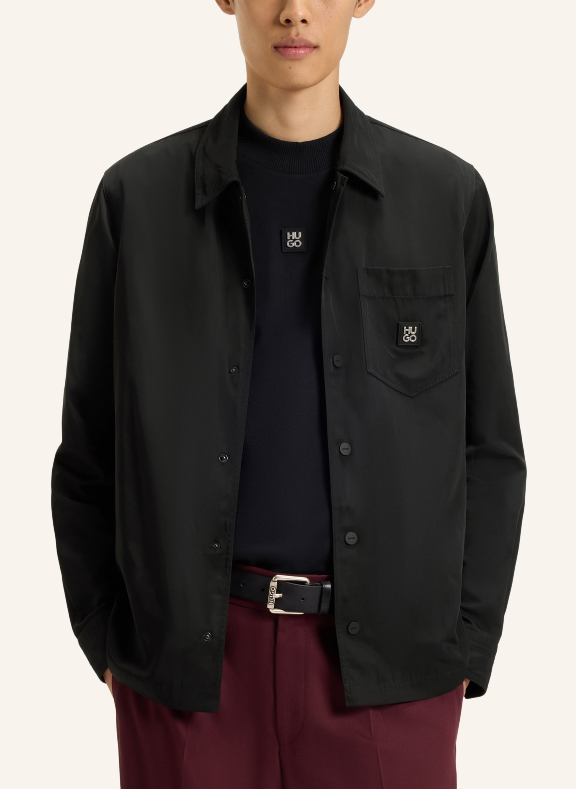 Thumbnail - Hugo Business Hemd Enaso Oversize Fit schwarz