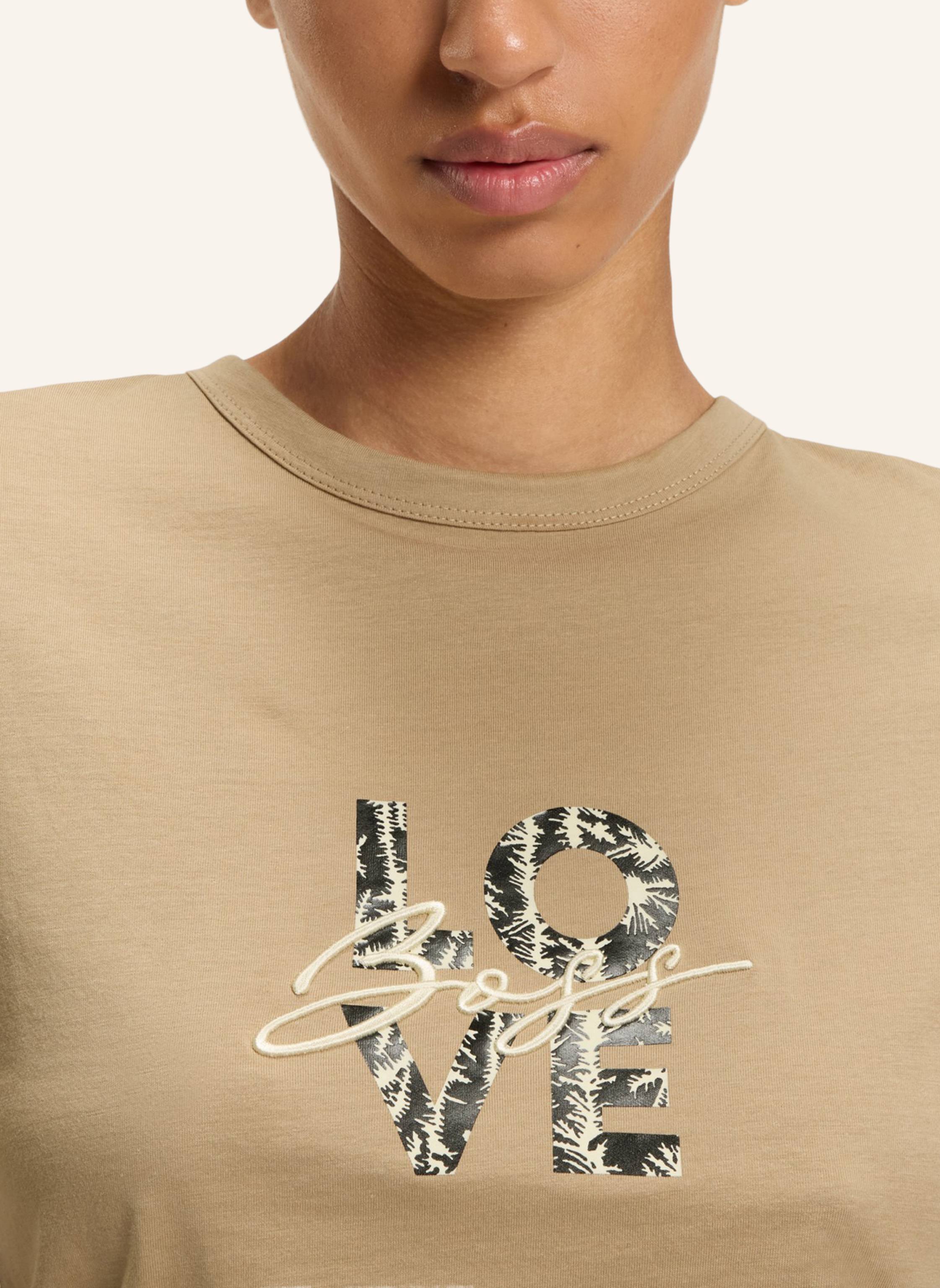 Thumbnail - Boss T-Shirt C_Elogo_Print19 Slim Fit braun