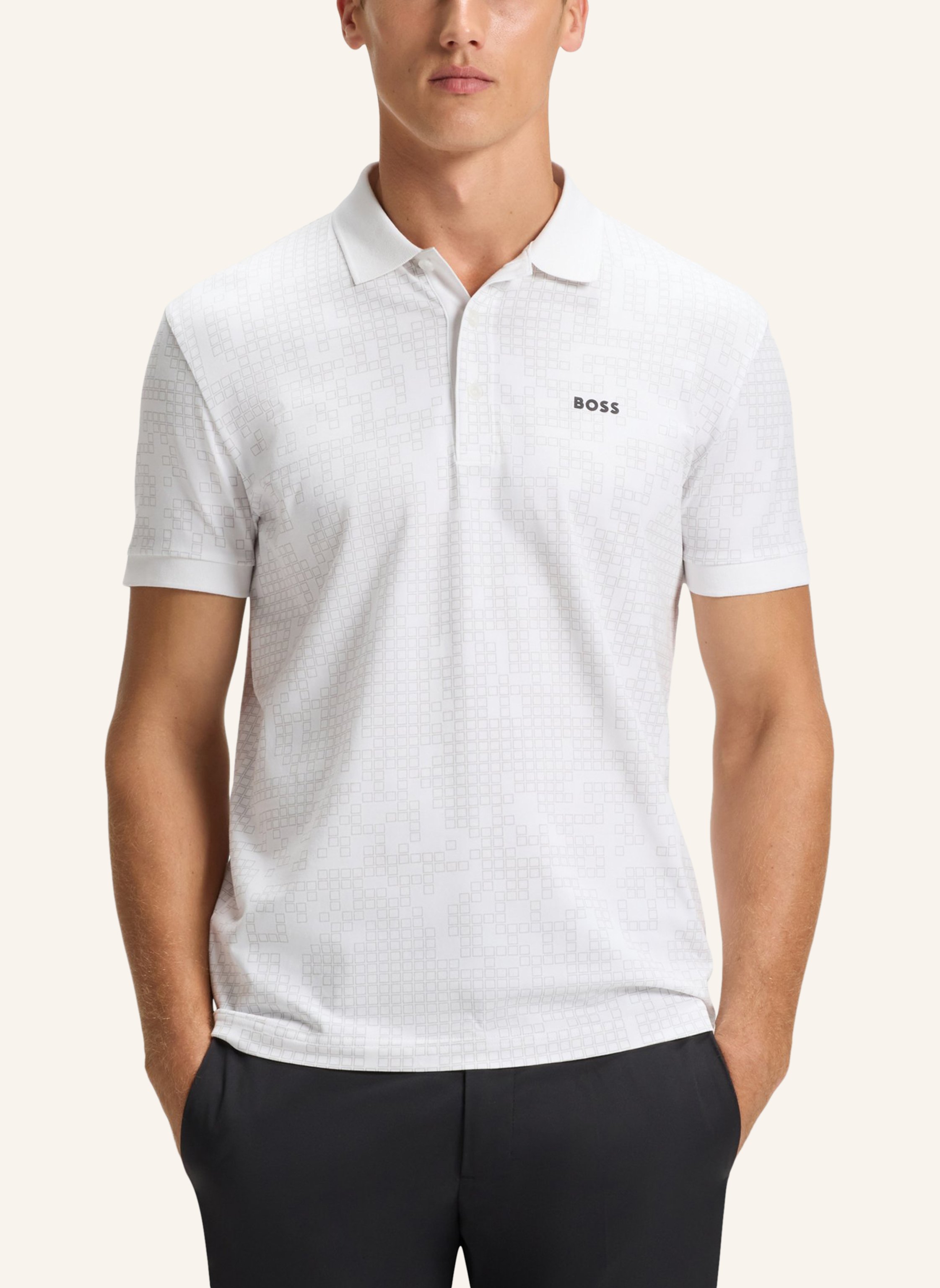 Thumbnail - Boss Poloshirt Polo Ao Zone Regular Fit weiss