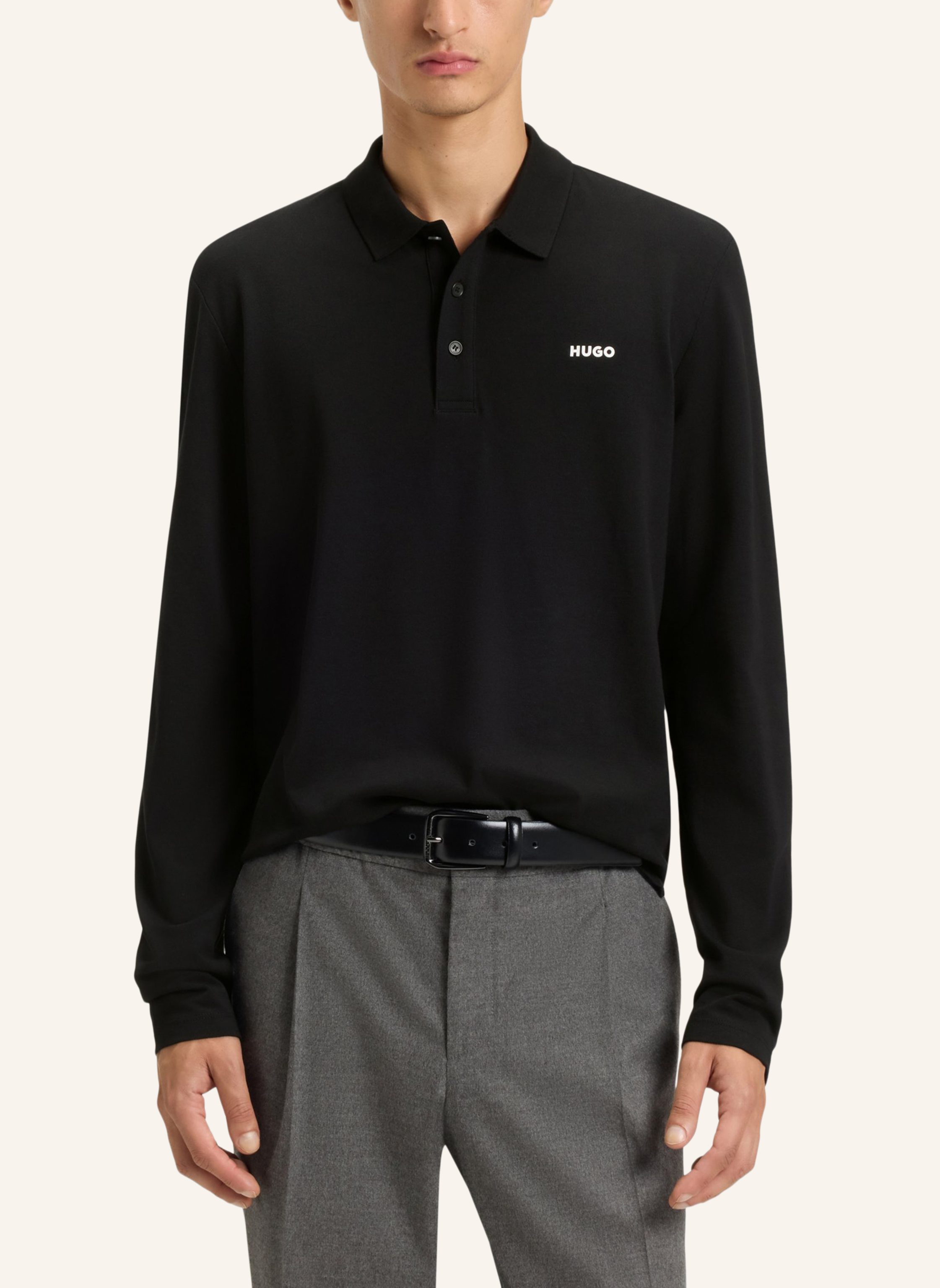 Thumbnail - Hugo Poloshirt Donoslong Regular Fit schwarz