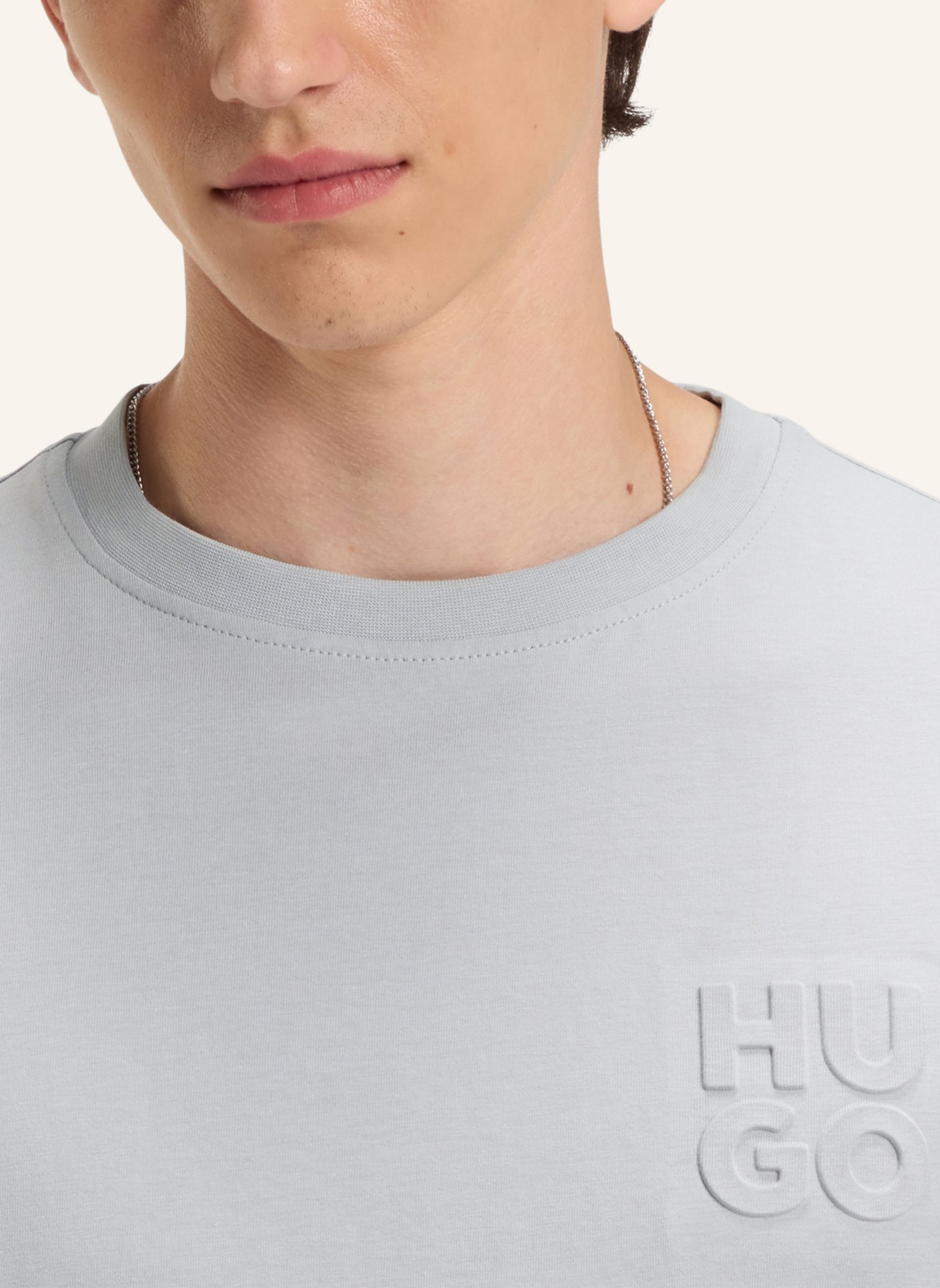 Thumbnail - Hugo T-Shirt Dleek_In Relaxed Fit grau