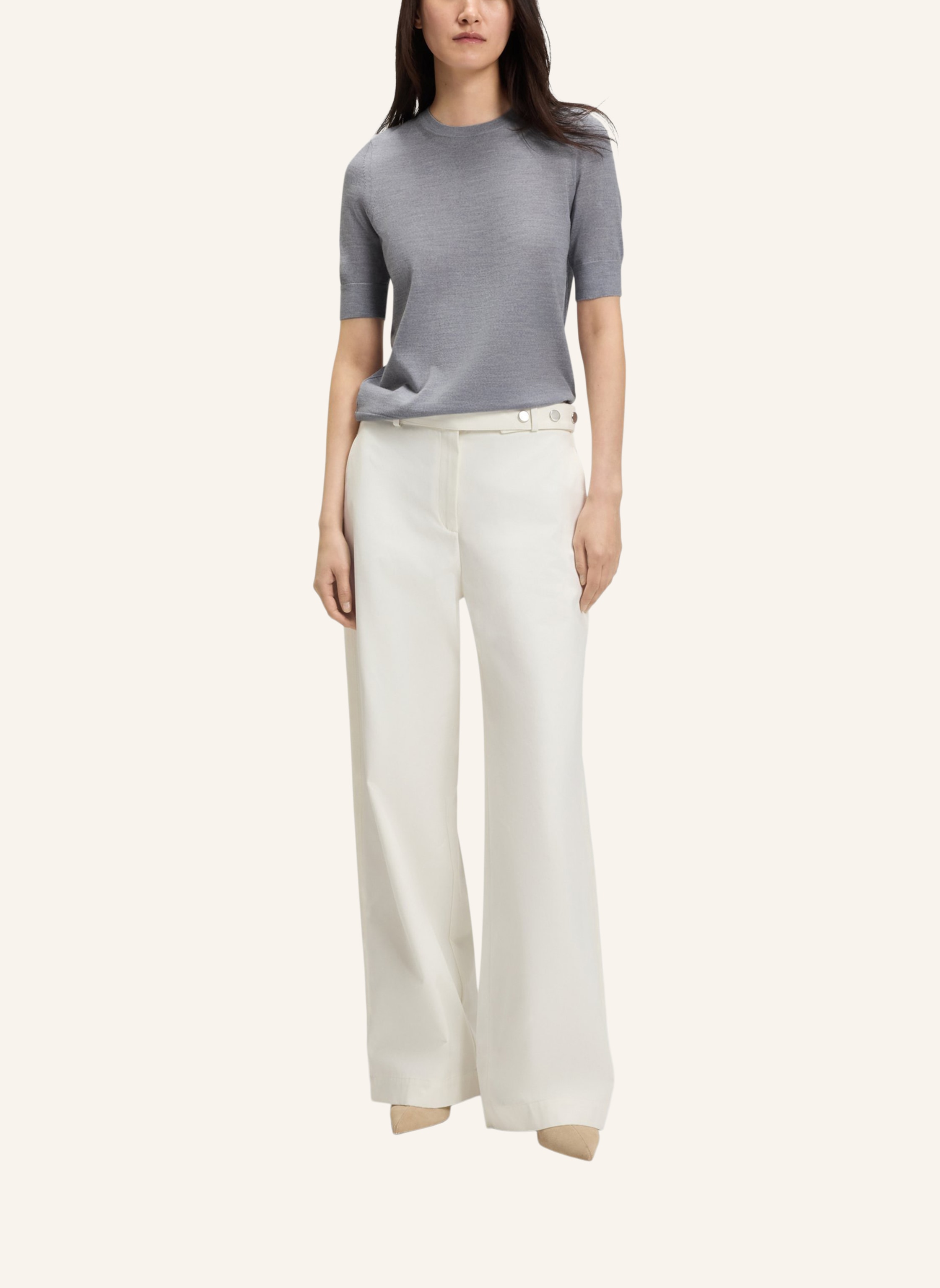 Thumbnail - Boss Strickshirt Farbella grau