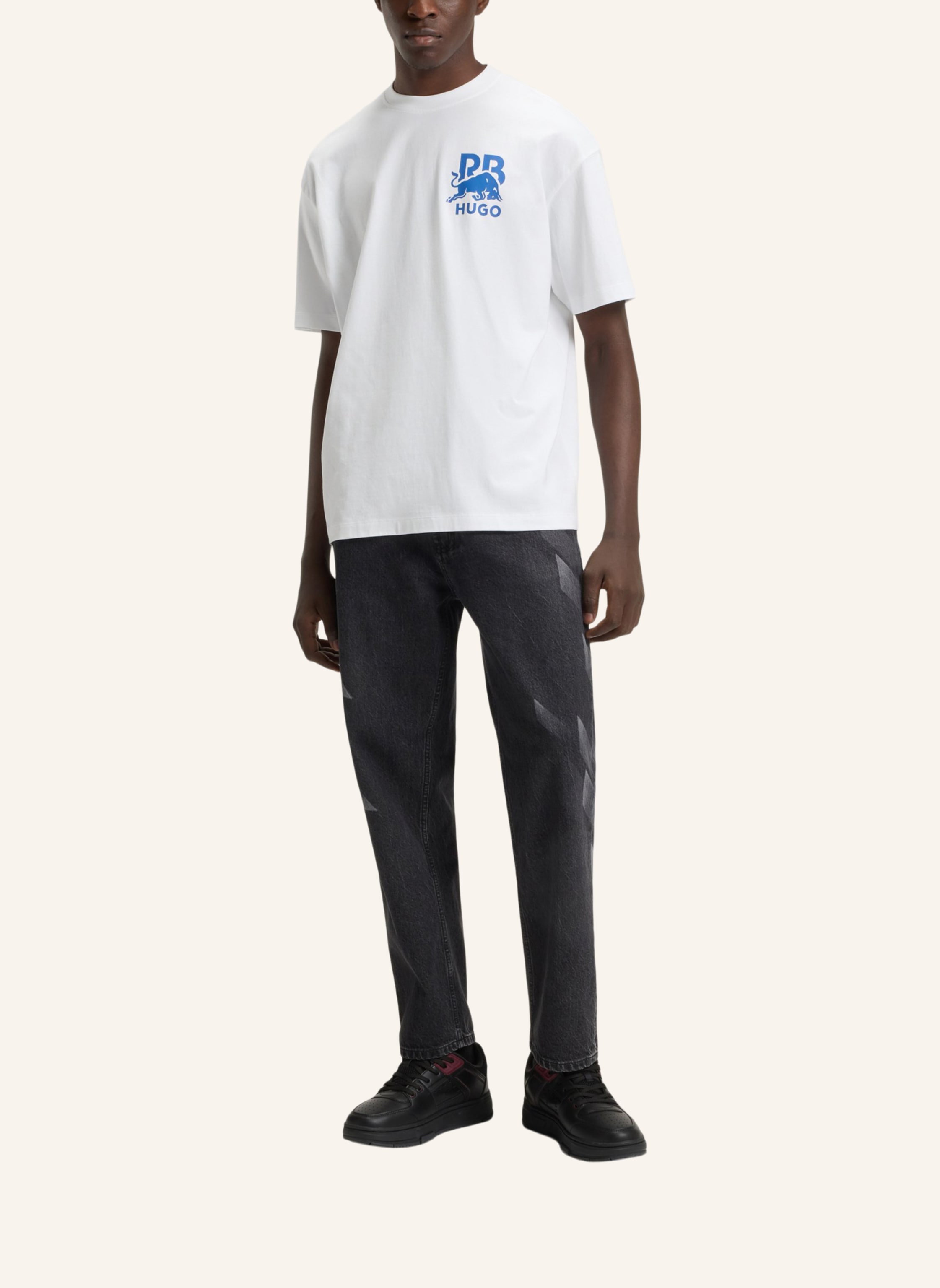 Thumbnail - Hugo T-Shirt Dartox_Rb Relaxed Fit weiss