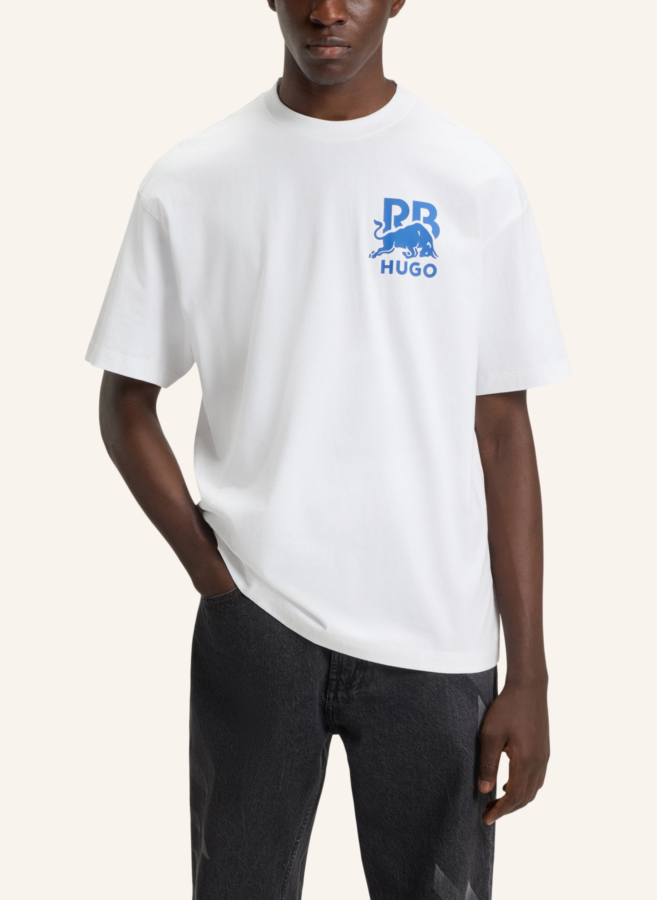 Thumbnail - Hugo T-Shirt Dartox_Rb Relaxed Fit weiss
