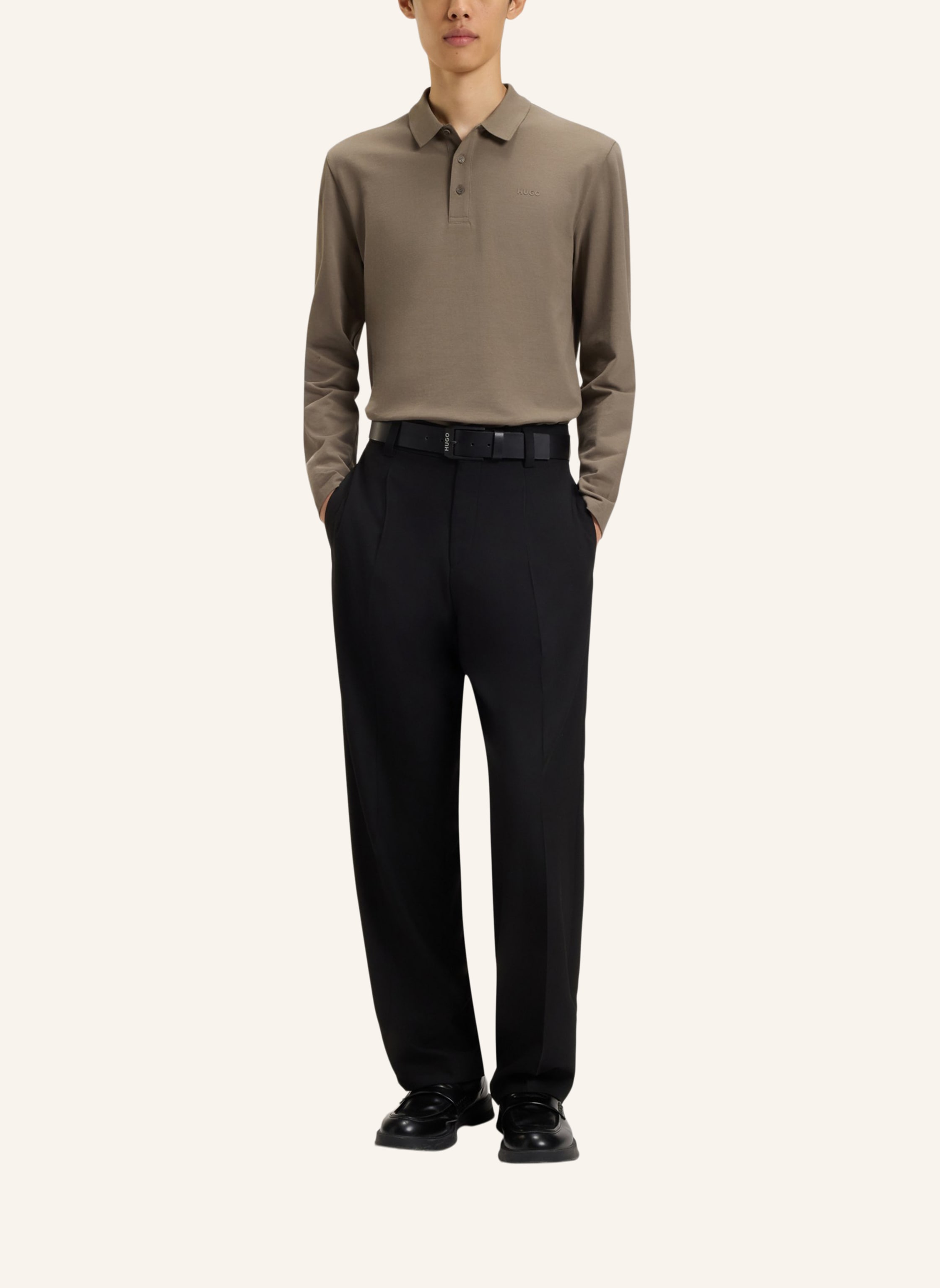 Thumbnail - Hugo Poloshirt Donoslong Regular Fit grau