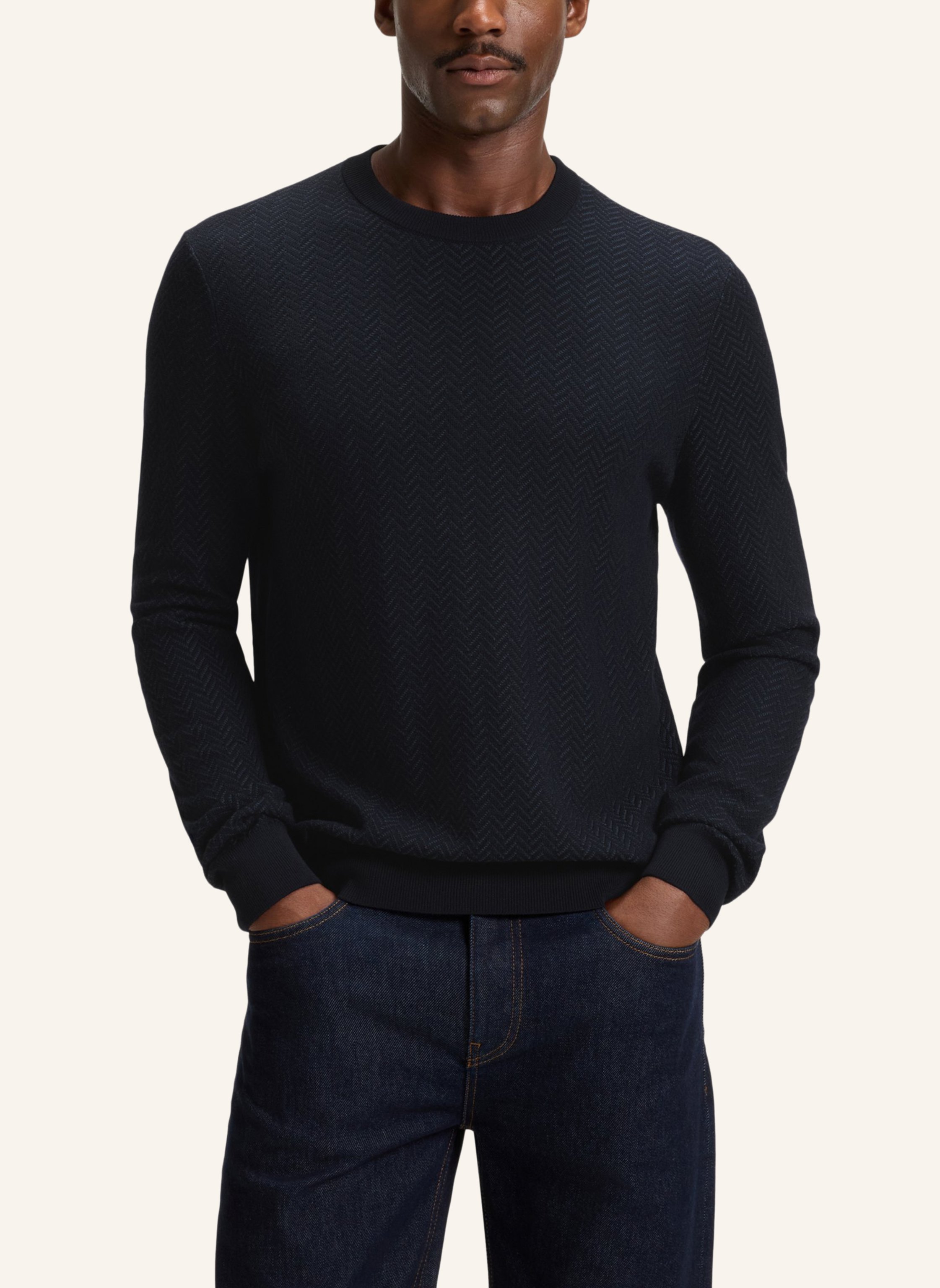 Thumbnail - Boss Pullover H-Habito Regular Fit blau