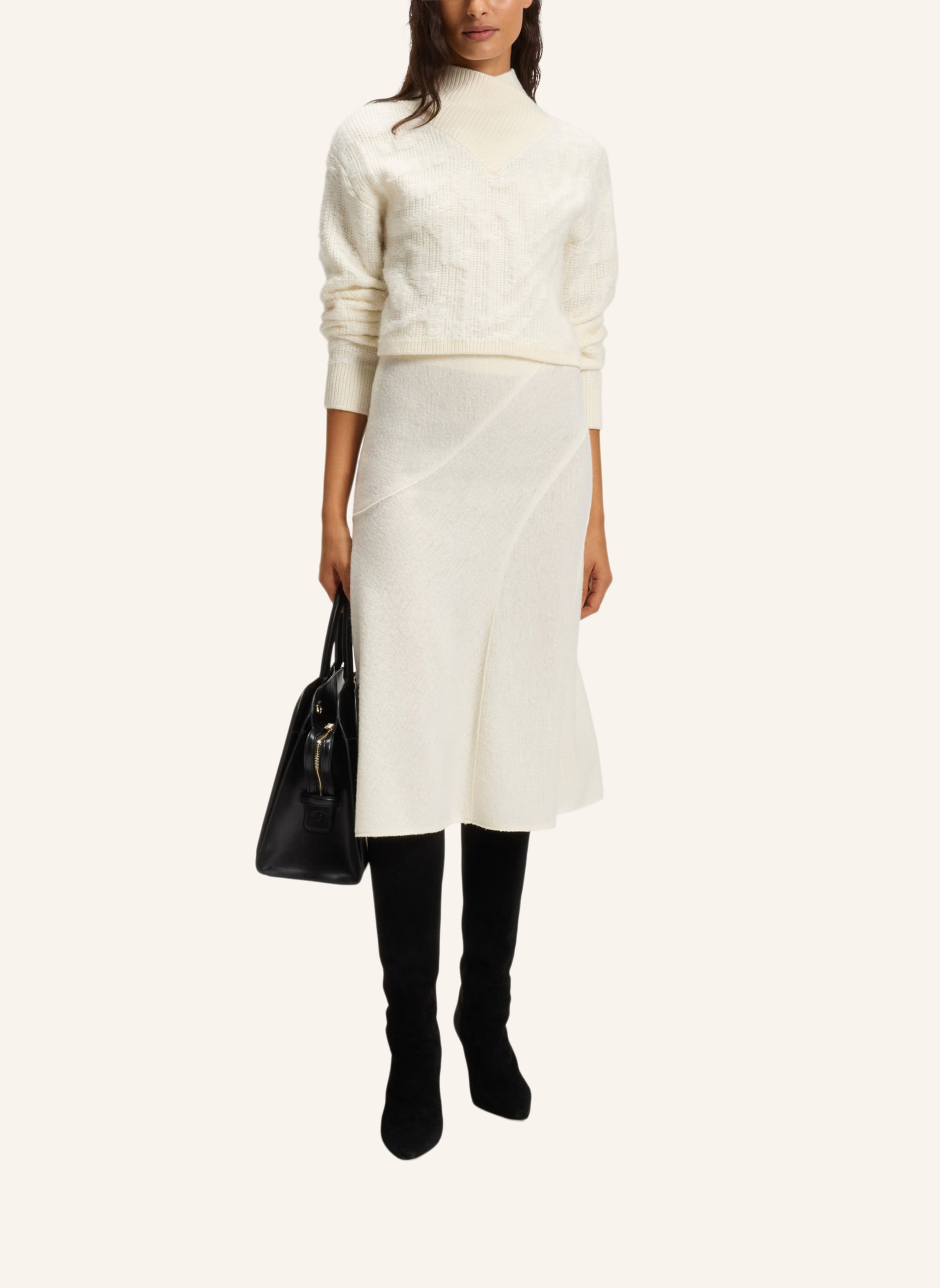 Thumbnail - Boss Pullover Fisura Regular Fit beige