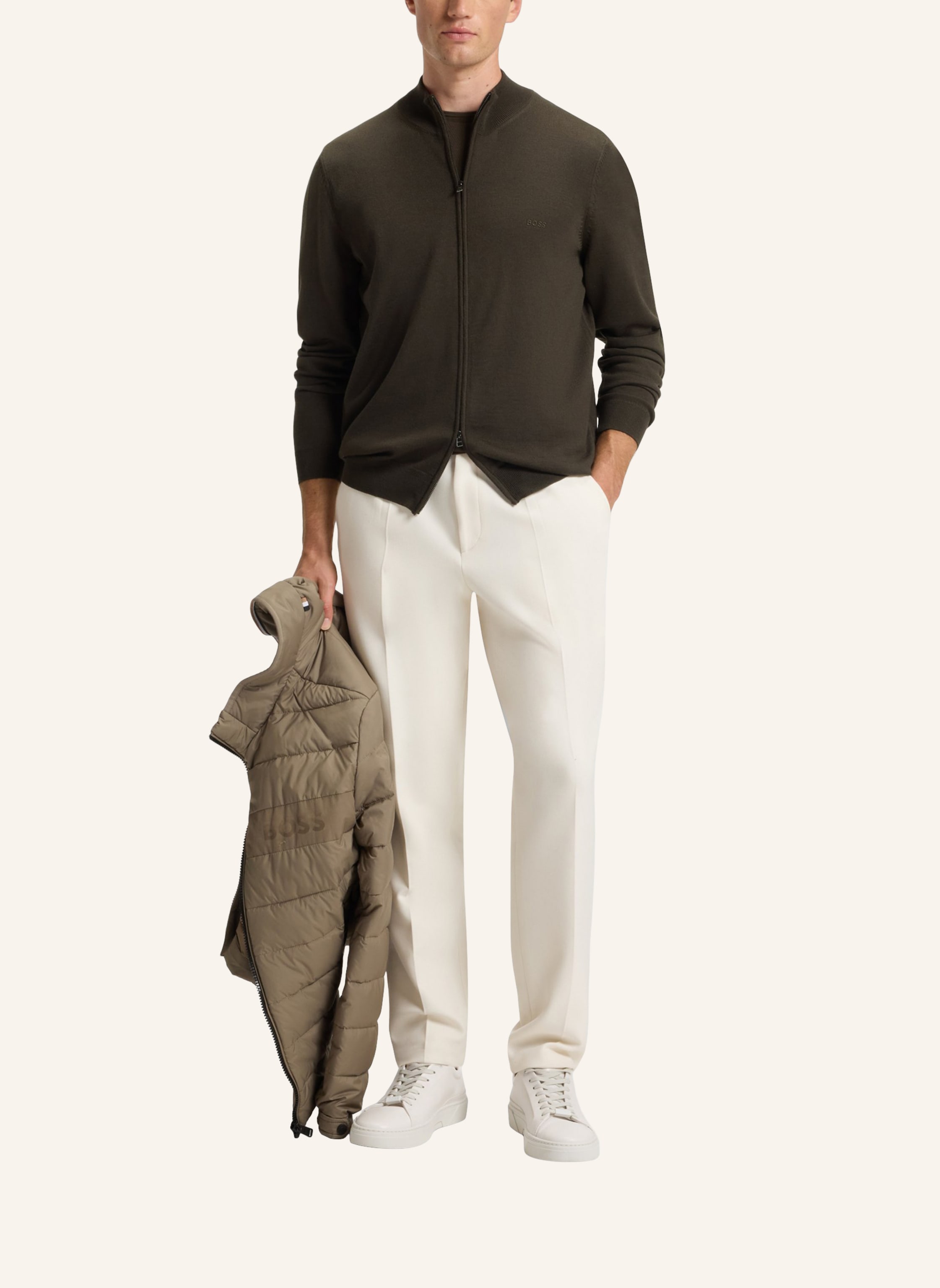 Thumbnail - Boss Strickjacke Balonso-L Regular Fit gruen