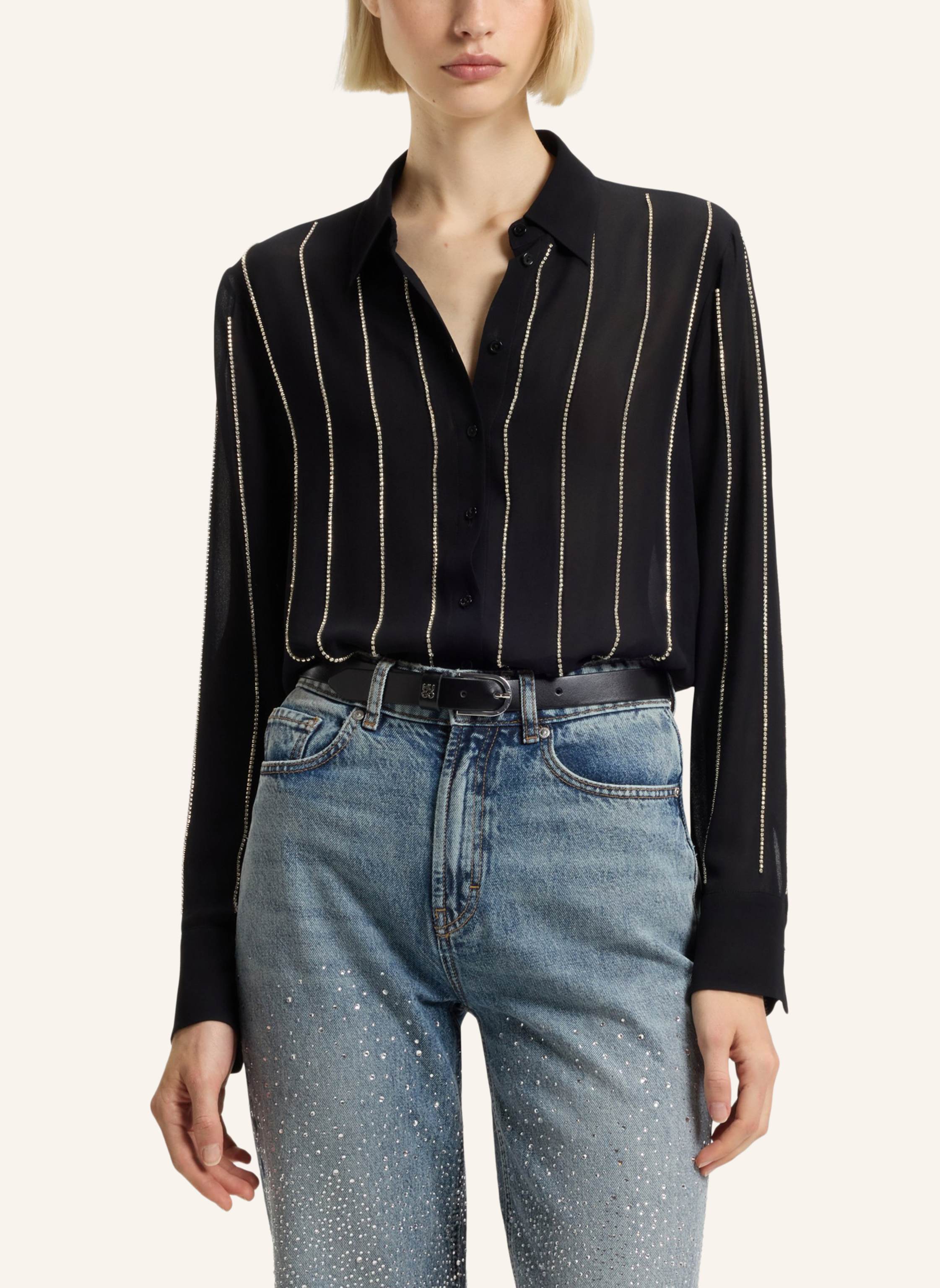 Thumbnail - Hugo Business Bluse Eldja Regular Fit schwarz
