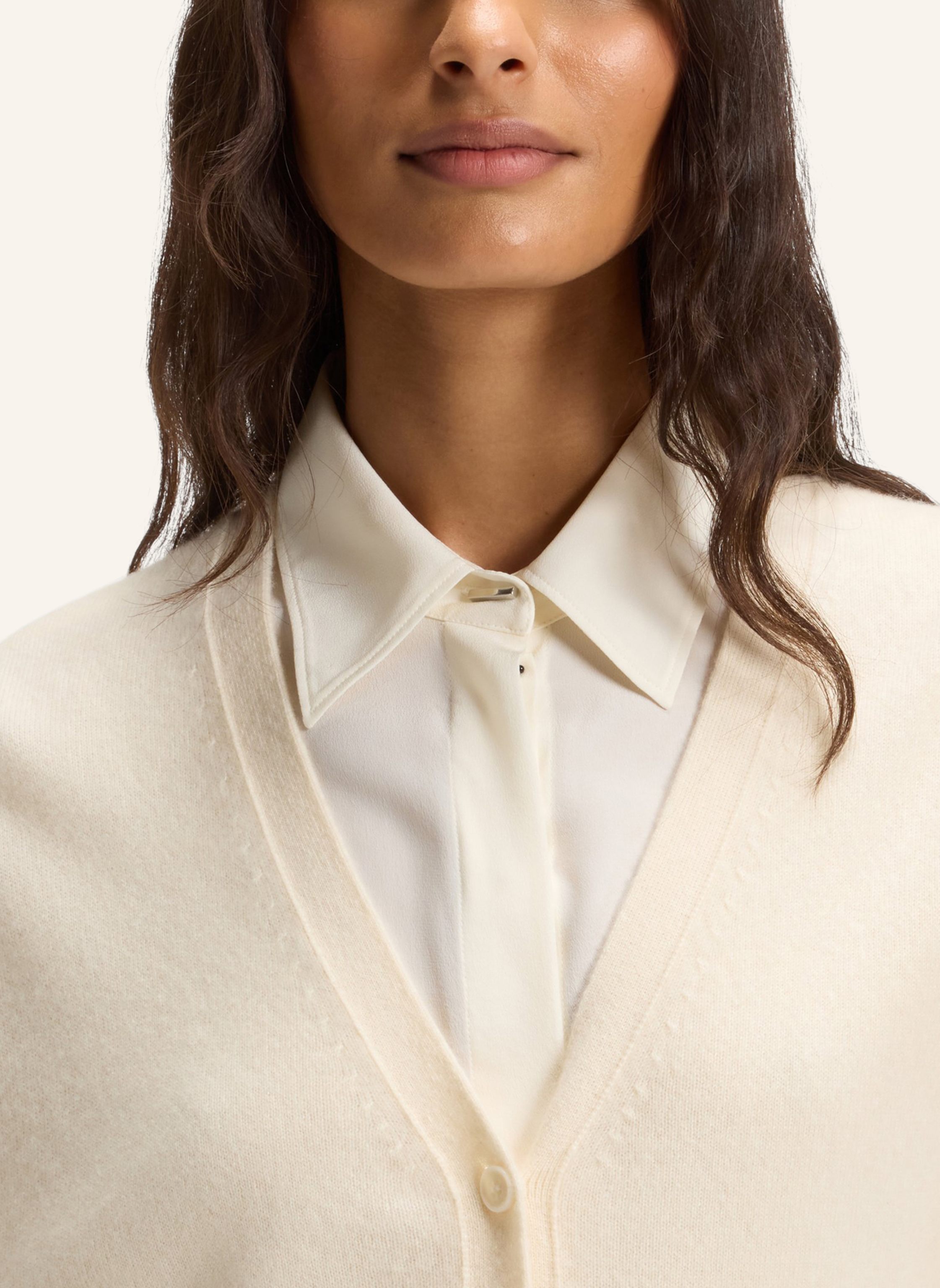 Thumbnail - Boss Strickjacke Fuvrona Aus Cashmere beige