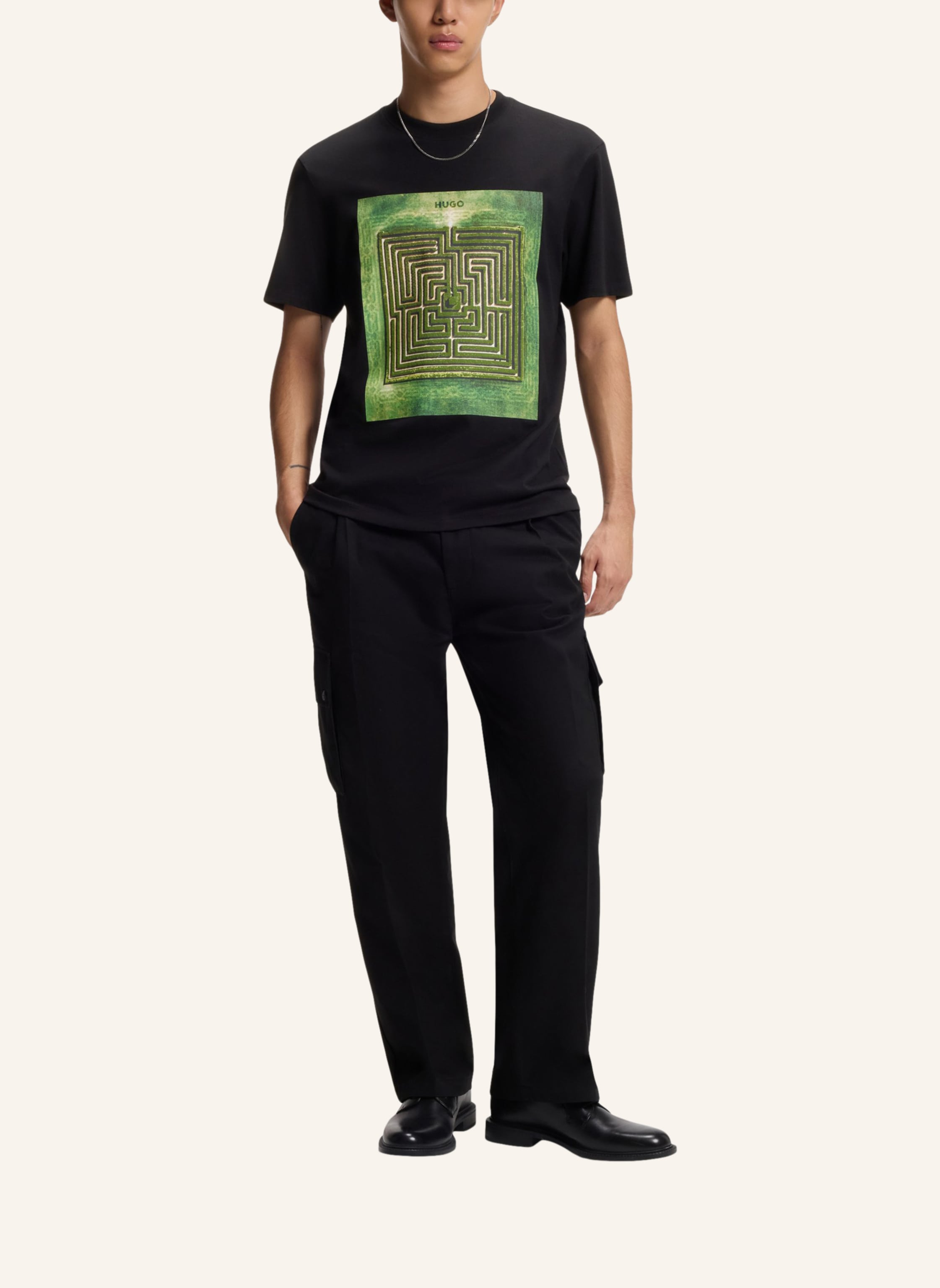 Thumbnail - Hugo T-Shirt Dabryntee Relaxed Fit schwarz