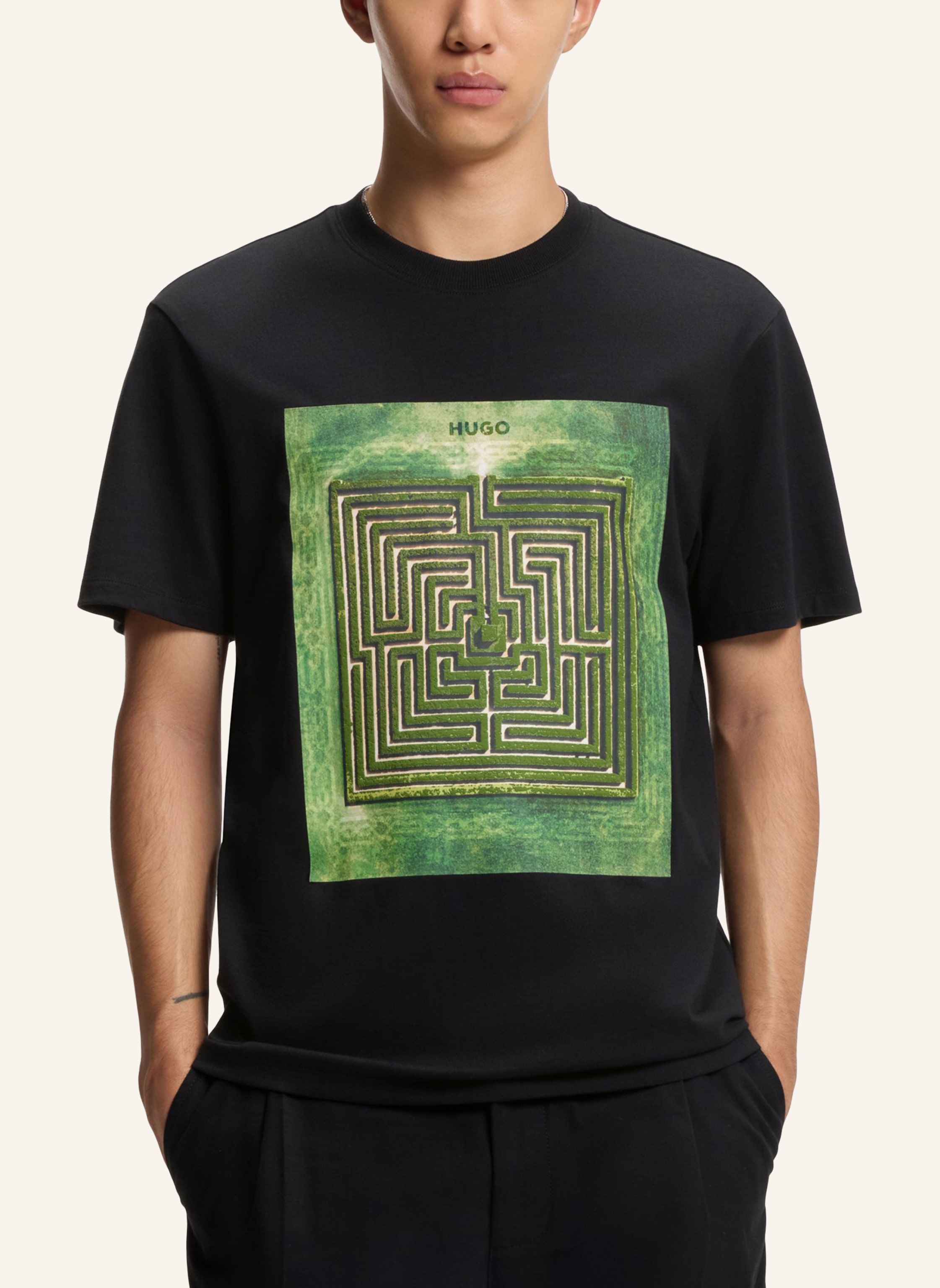 Thumbnail - Hugo T-Shirt Dabryntee Relaxed Fit schwarz