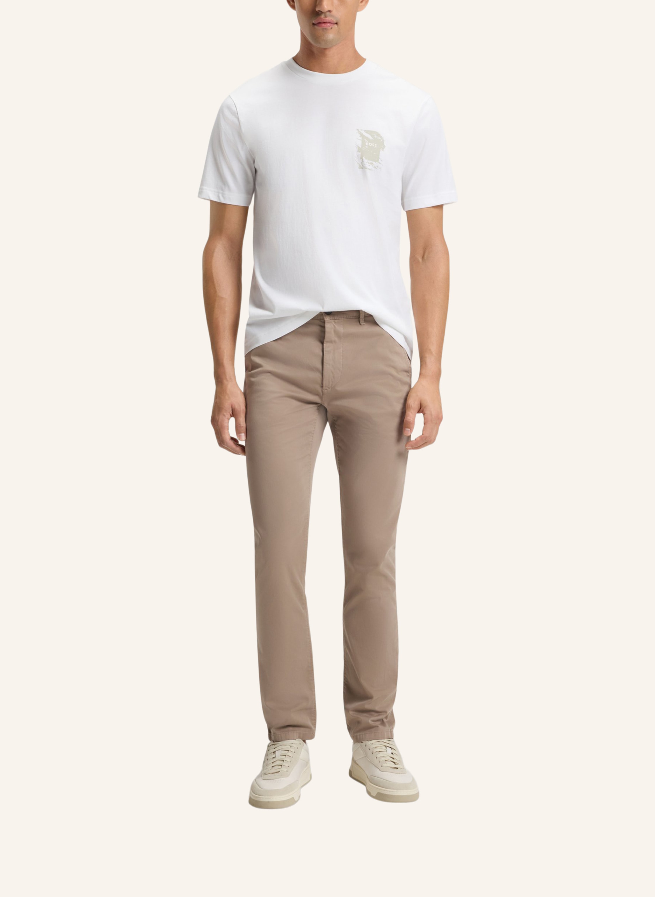 Thumbnail - Boss T-Shirt Te_Structure Regular Fit weiss