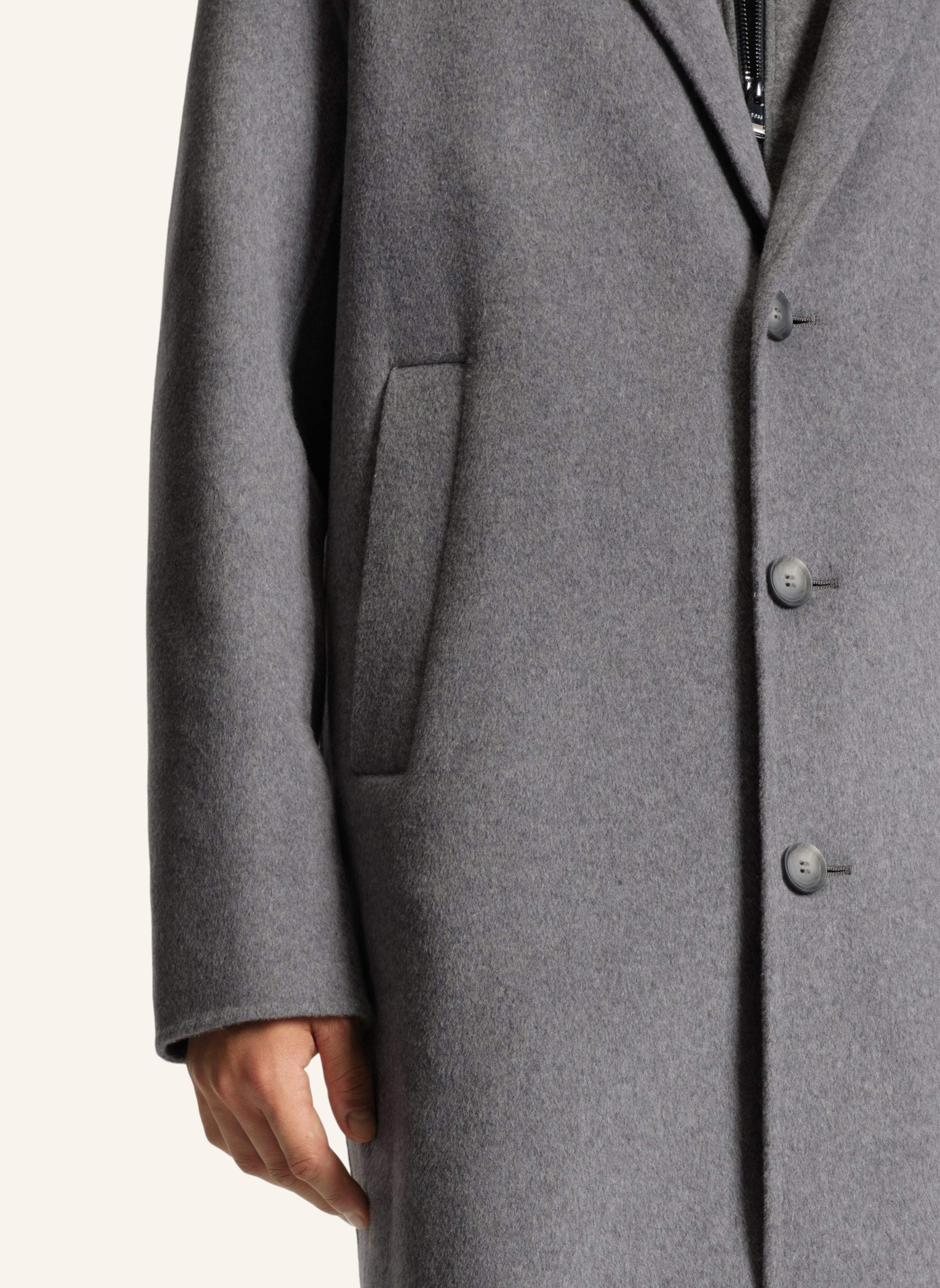 Thumbnail - Boss Klassischer Mantel C-Cale-Df-254f Relaxed Fit grau
