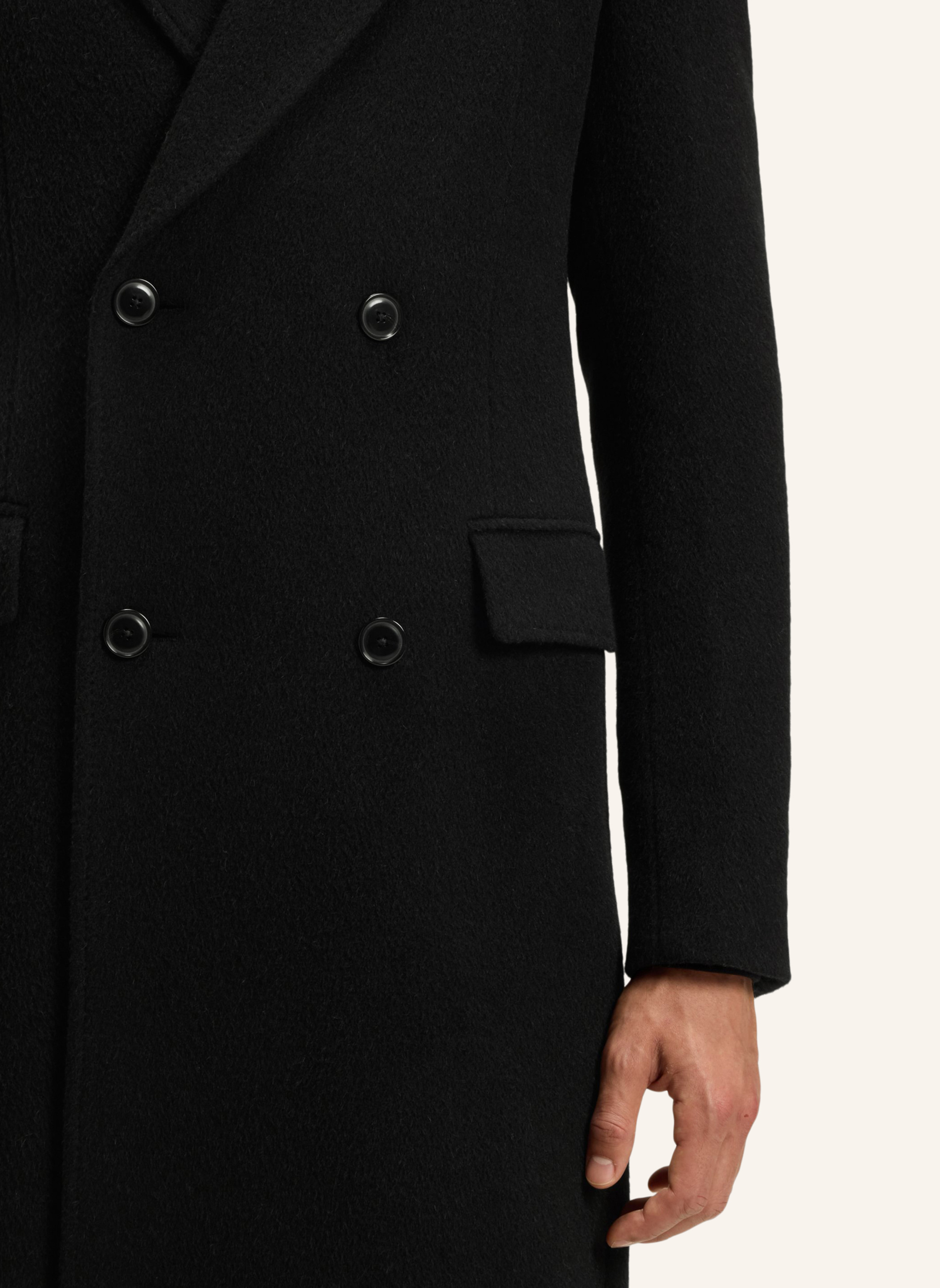 Thumbnail - Boss Alpaka-Mantel Hyde schwarz