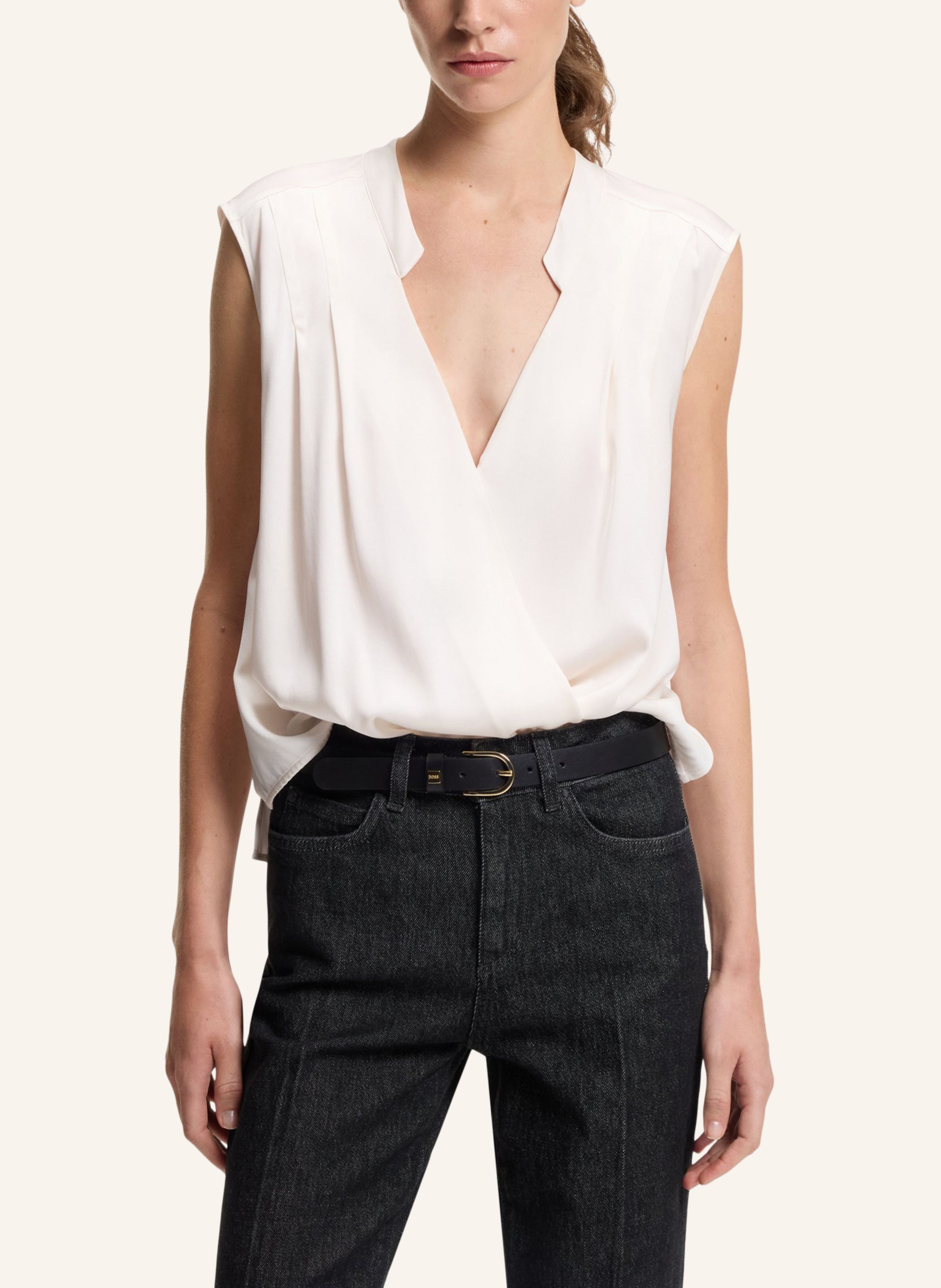 Thumbnail - Boss Business Bluse Basina Regular Fit beige