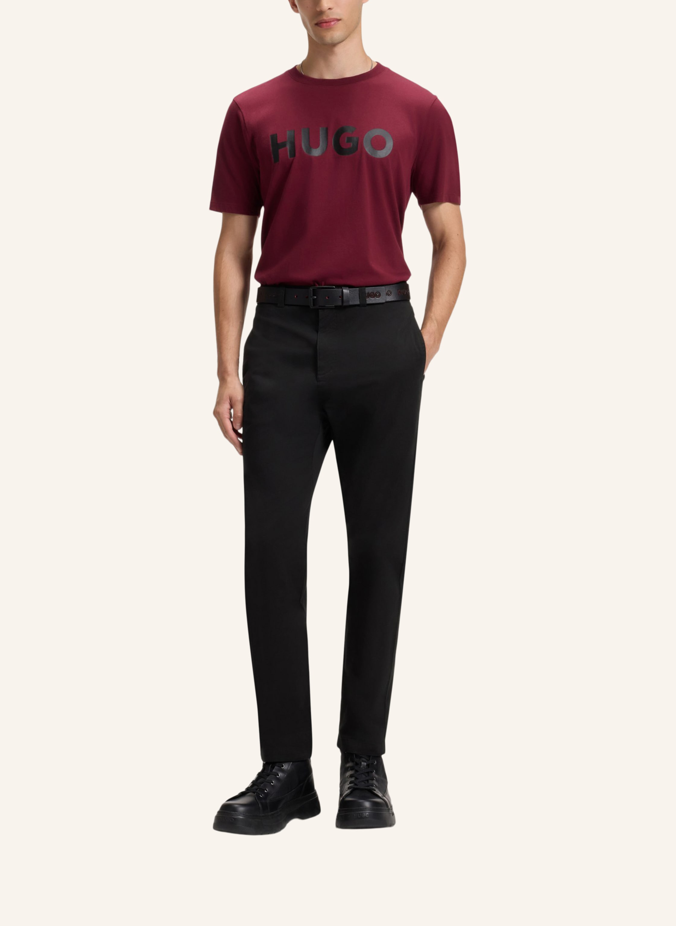 Thumbnail - Hugo Casual Hose david251d Slim Fit schwarz