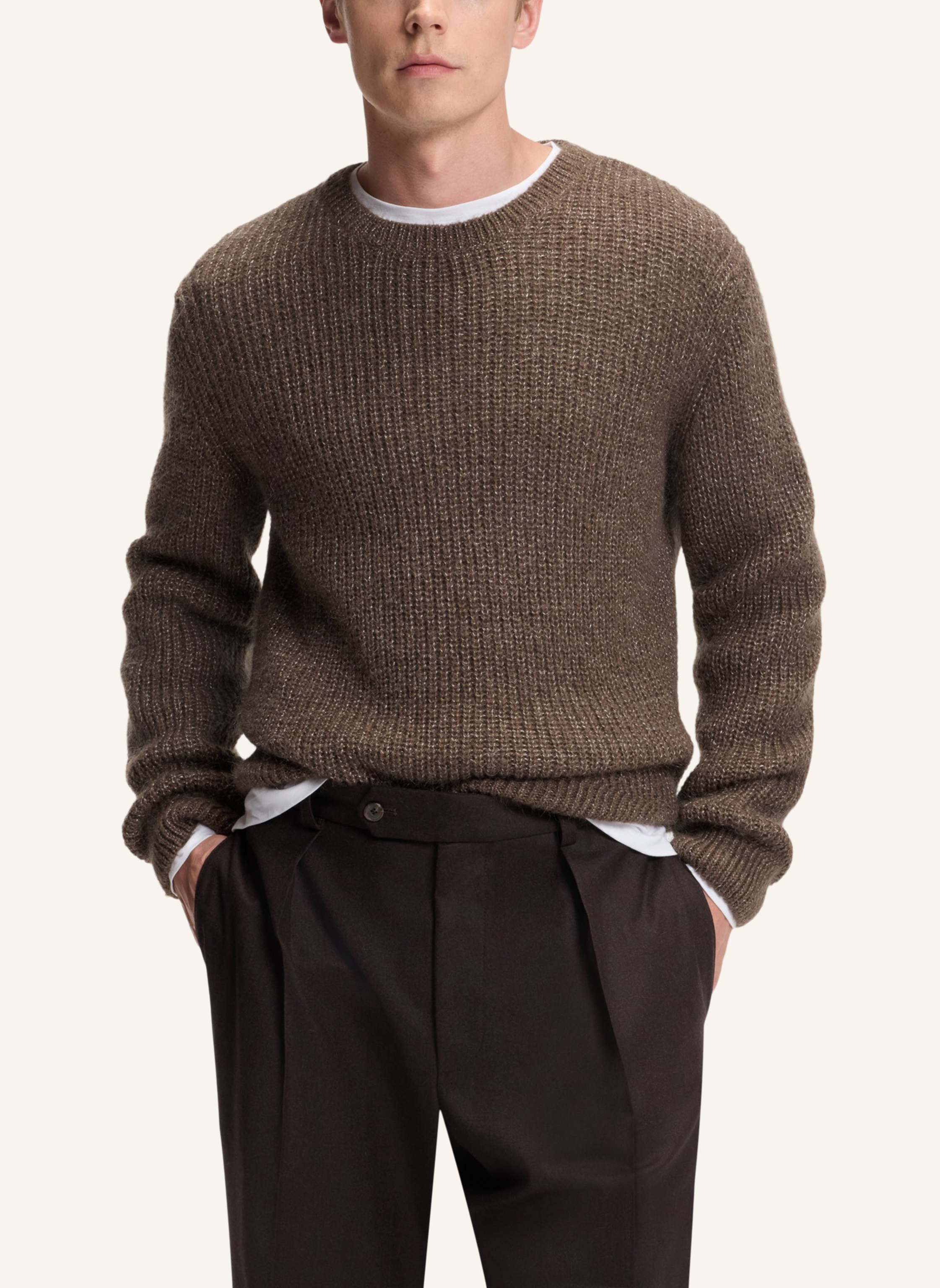 Thumbnail - Boss Pullover Hilare_Db Regular Fit braun