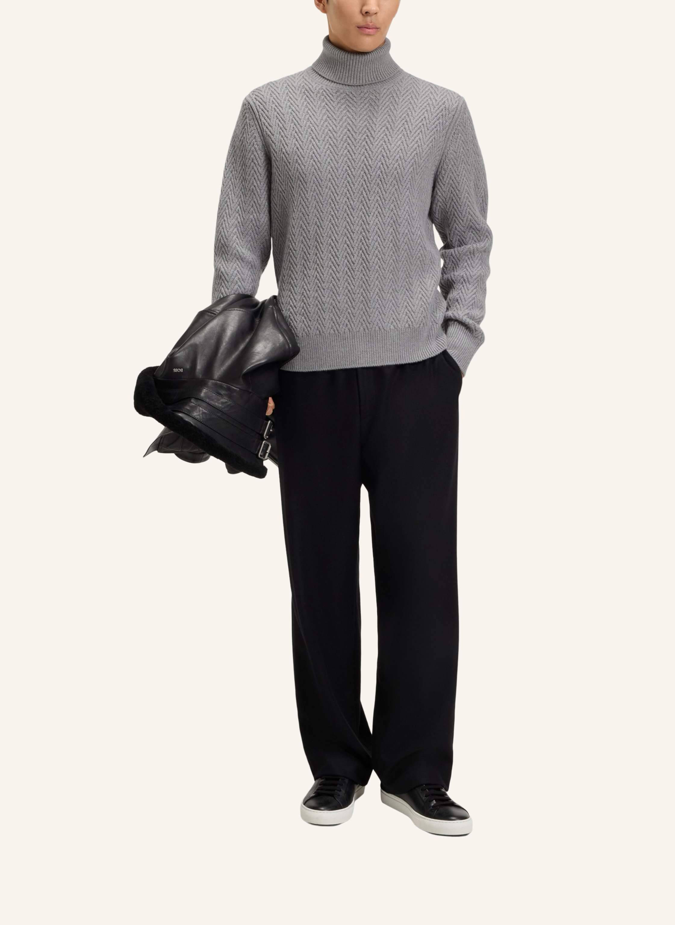 Thumbnail - Boss Pullover H-Hatilo Regular Fit silber