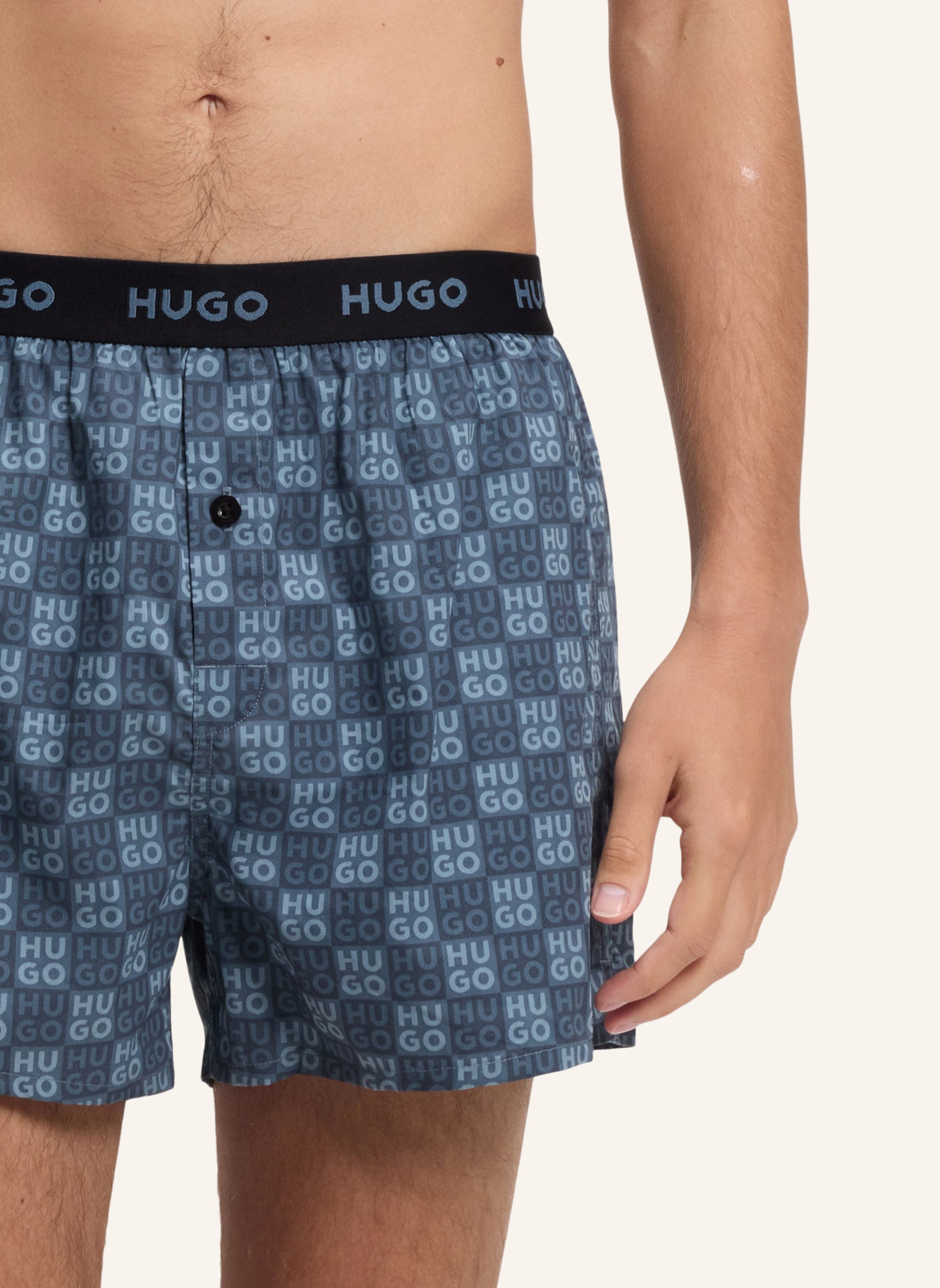 Thumbnail - Hugo Boxershort Woven Boxer Triplet schwarz