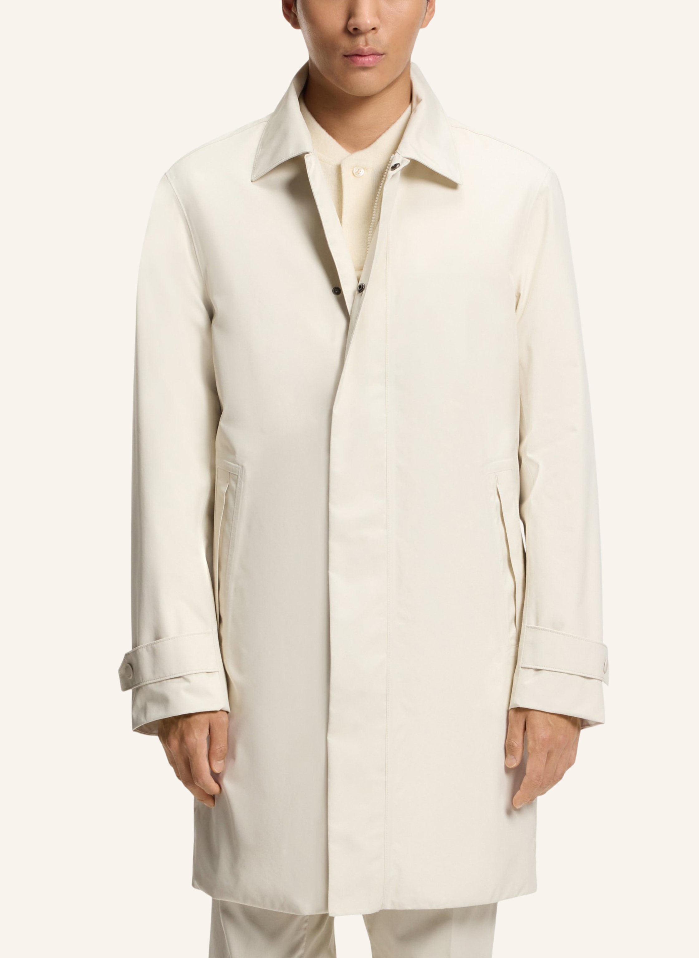 Thumbnail - Boss Klassischer Mantel P-Jared-Goretex-253f Regular Fit weiss
