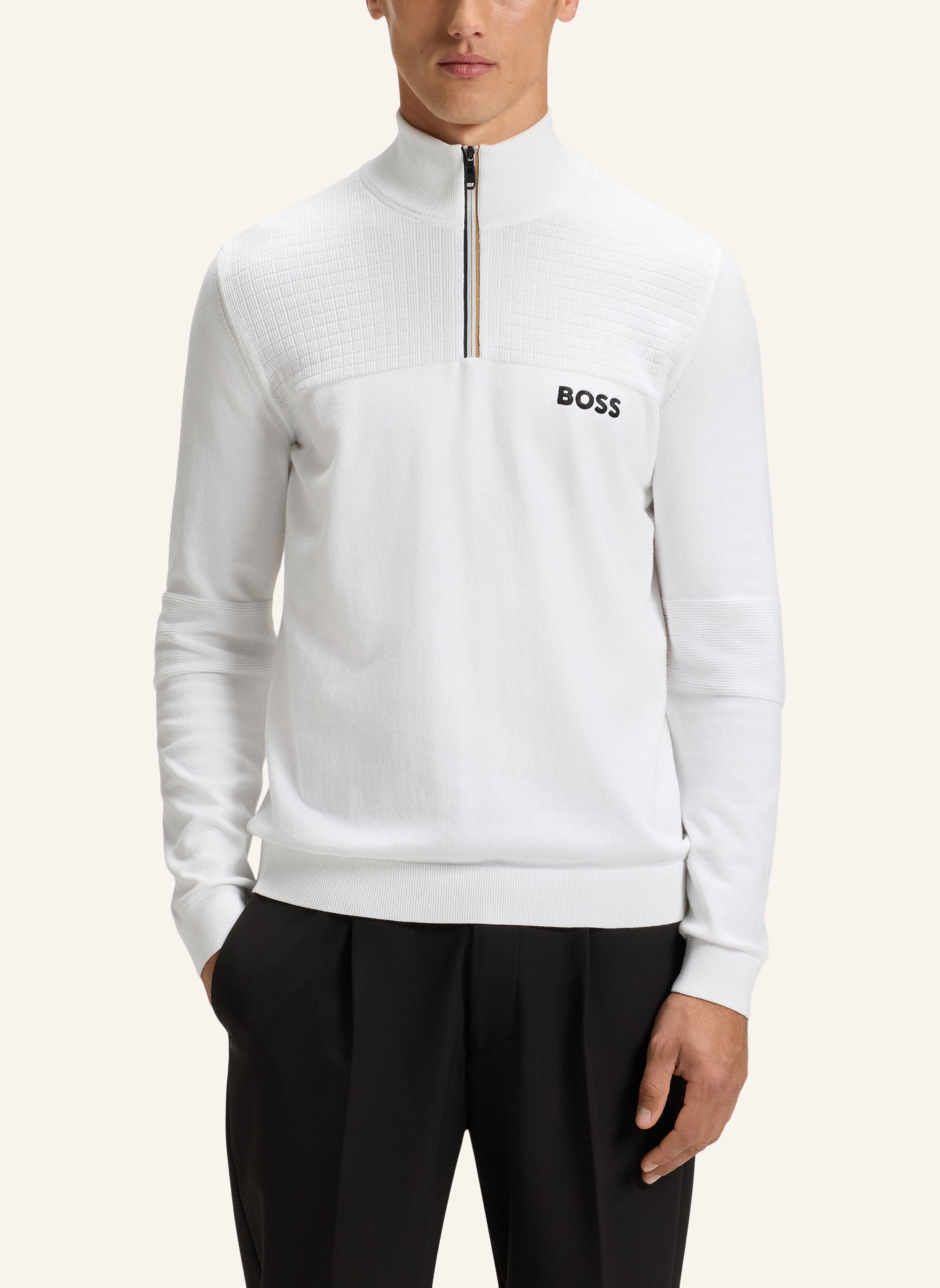 Thumbnail - Boss Pullover K_Hydro Qz-1 Regular Fit weiss
