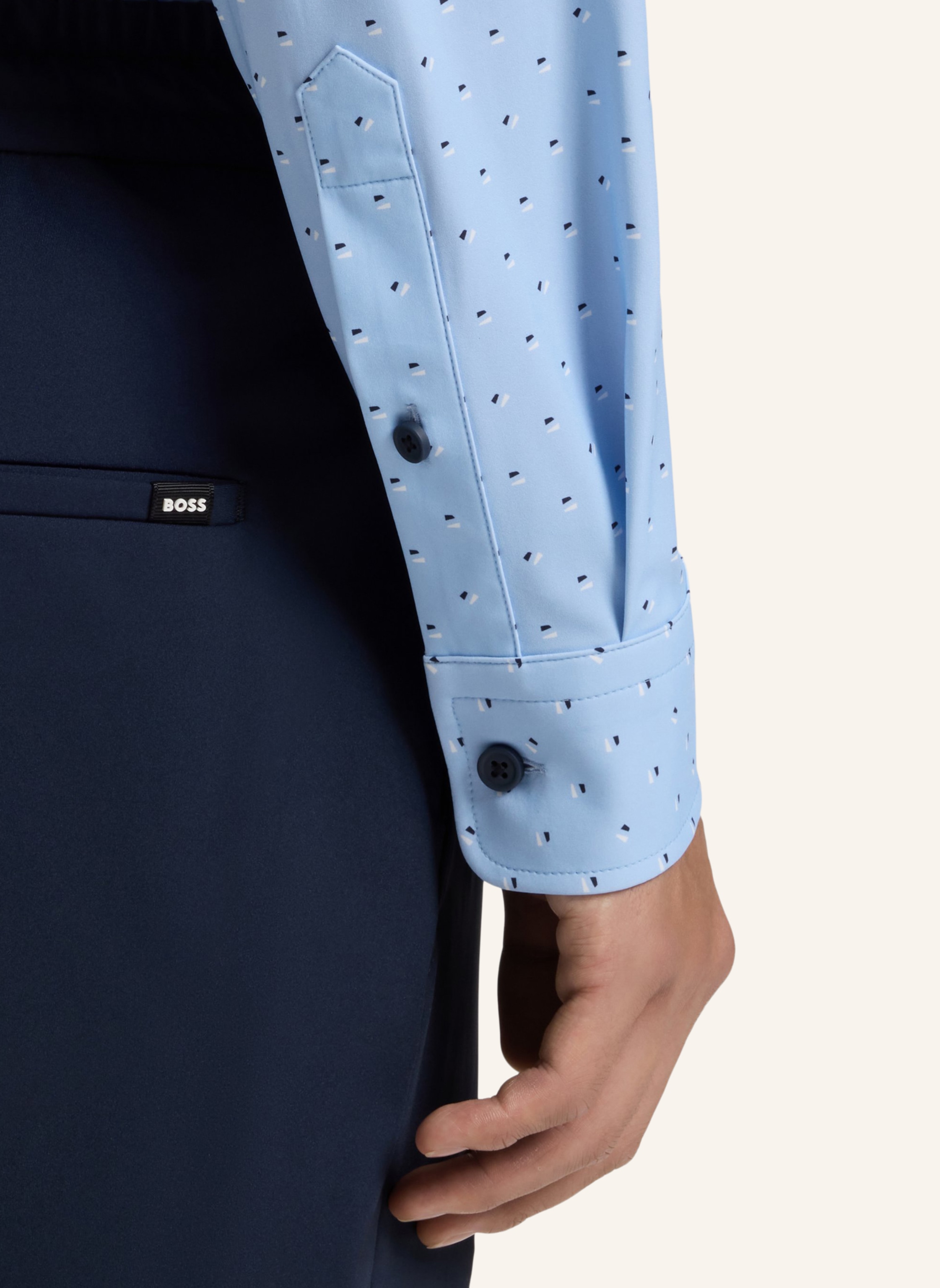 Thumbnail - Boss Casual Hemd P-Roan-Kent-c1-233 Slim Fit blau