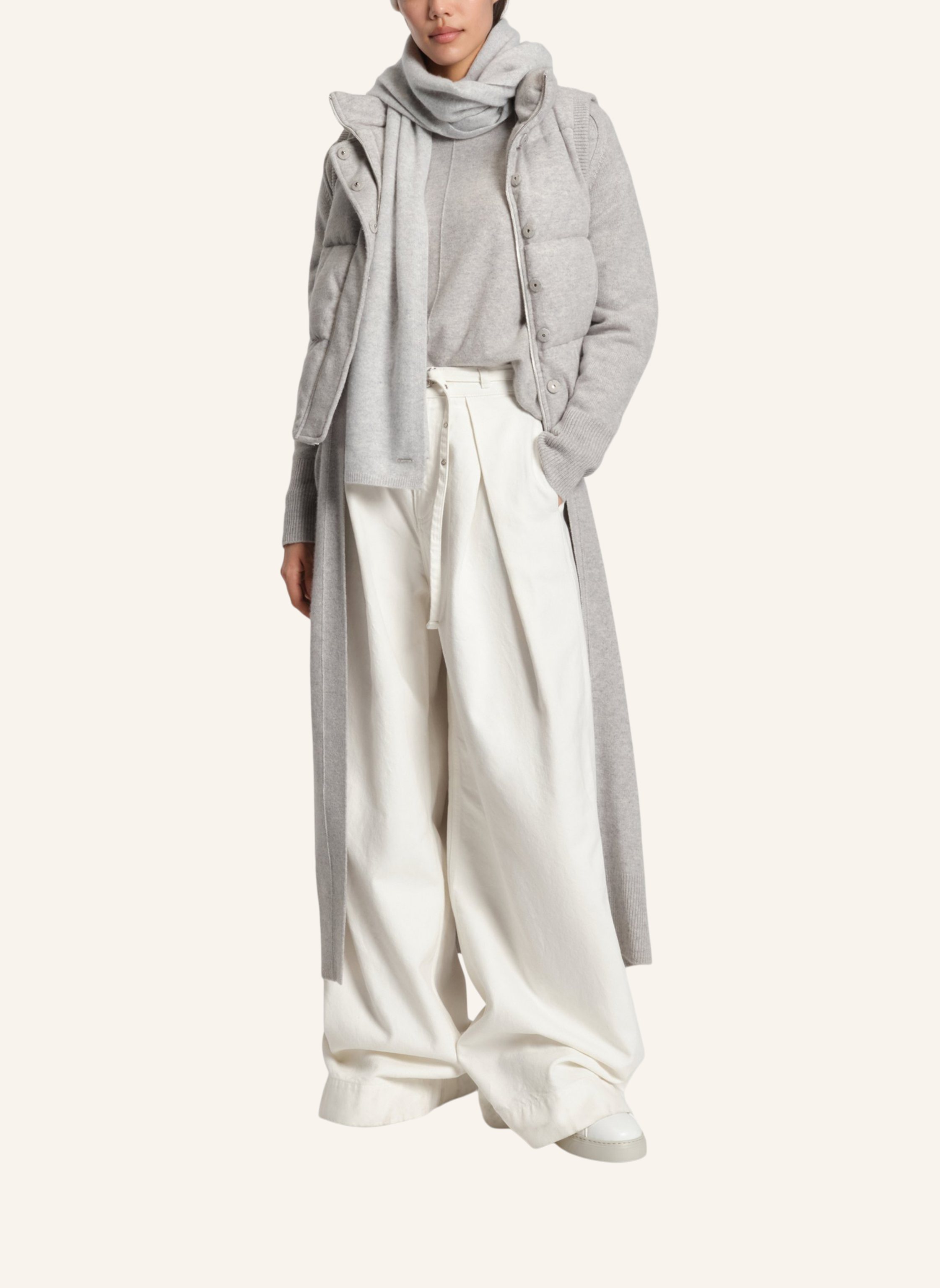 Thumbnail - Boss Strickschal Lascona_Scarf grau