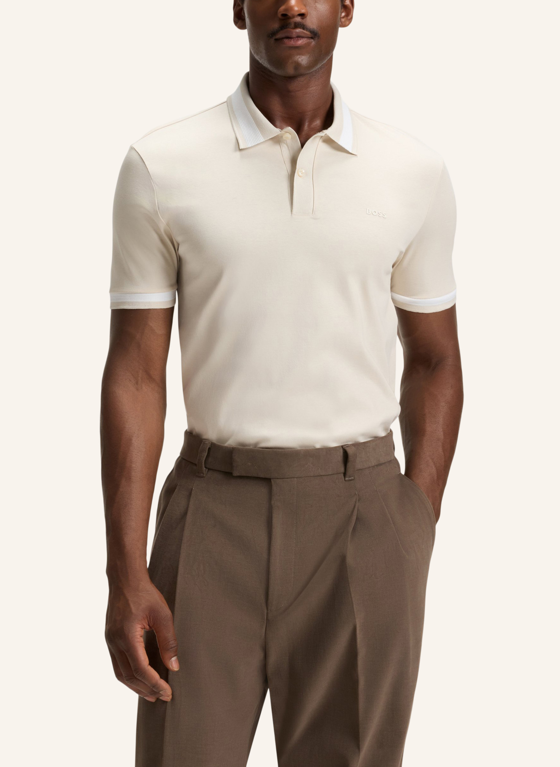 Thumbnail - Boss Poloshirt H-Phillipson 200 Slim Fit weiss