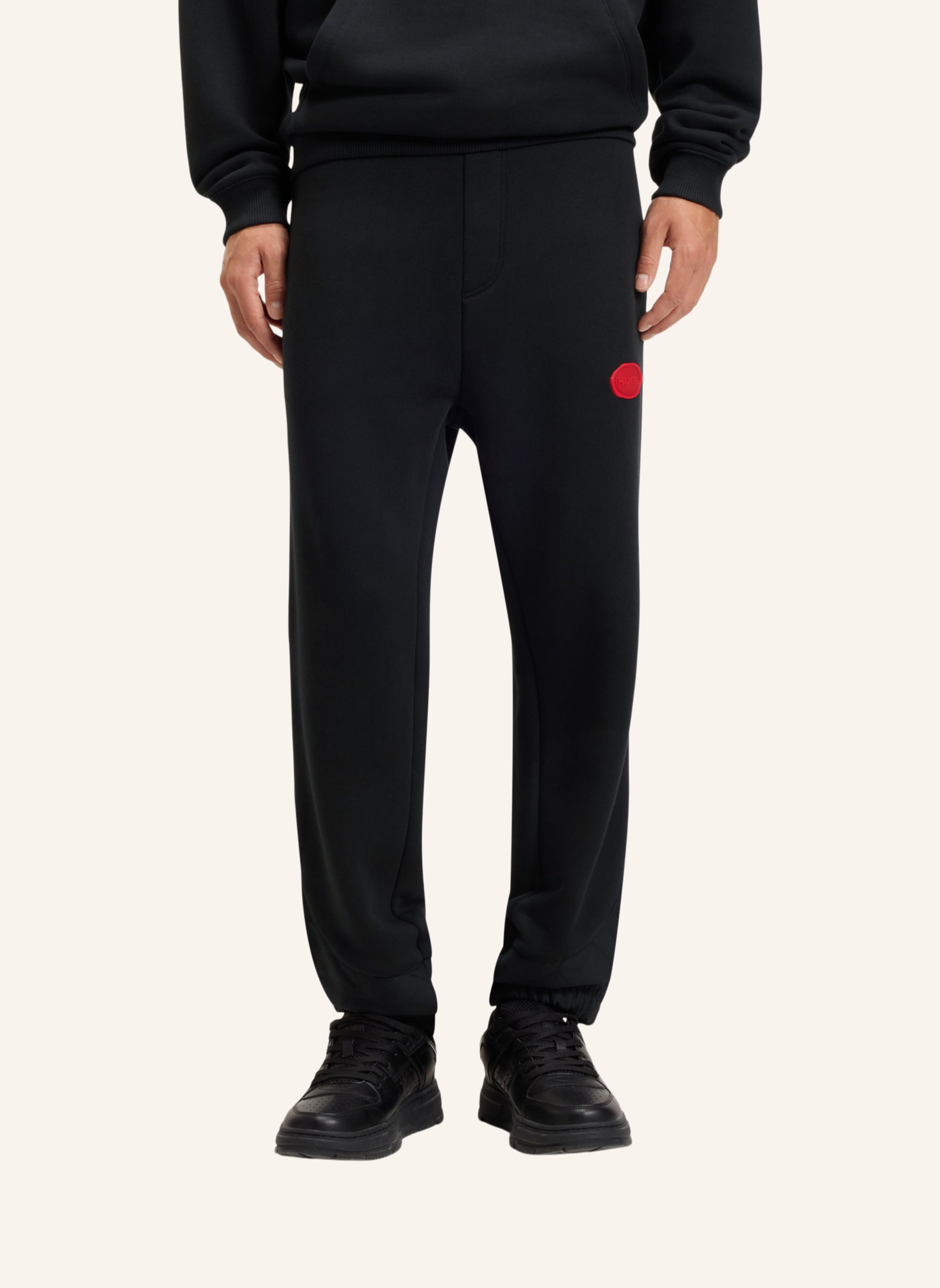 Thumbnail - Hugo Casual Hose Dilvanos Relaxed Fit schwarz