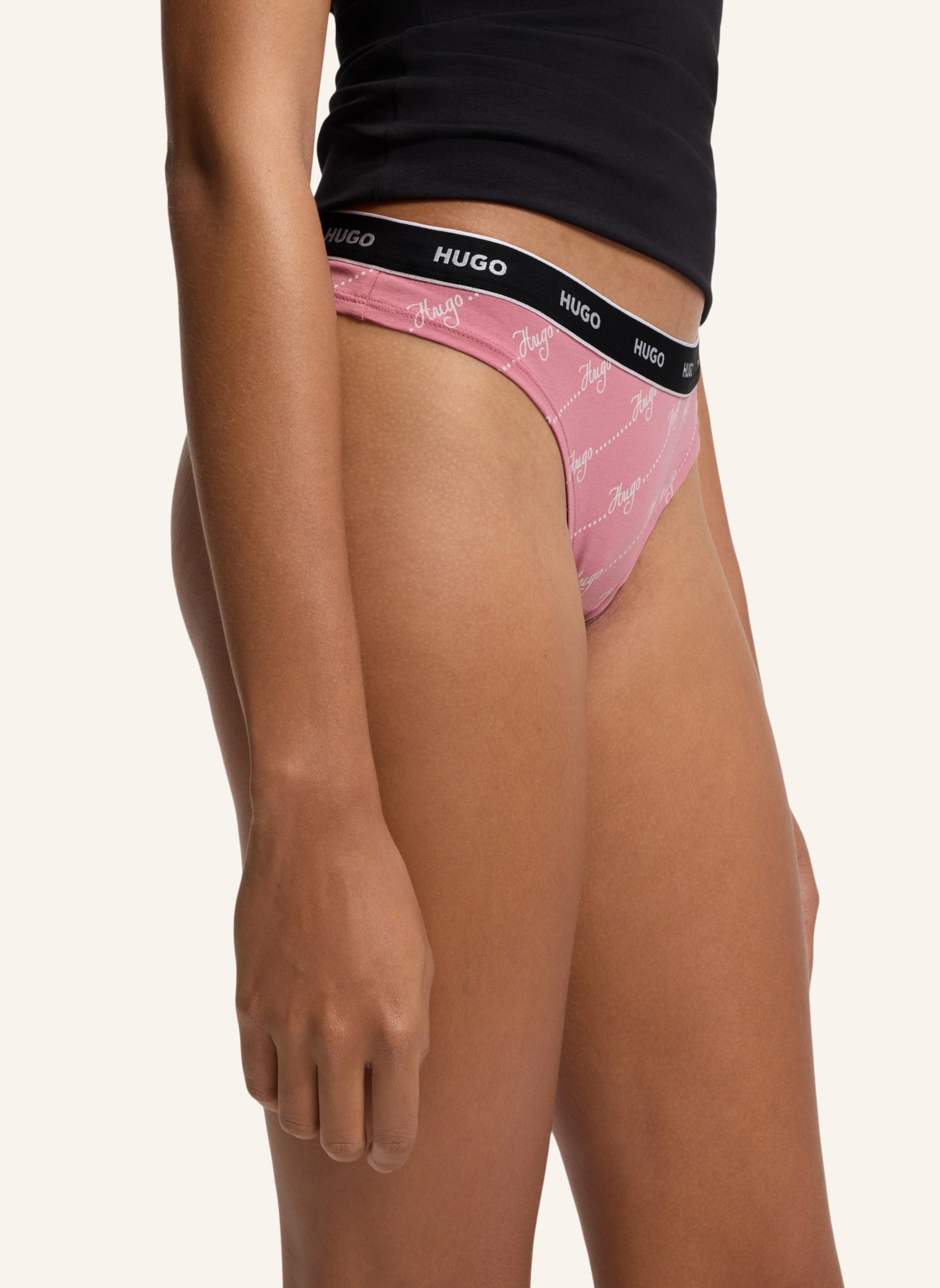 Thumbnail - Hugo Slip Triplet Thong Design pink
