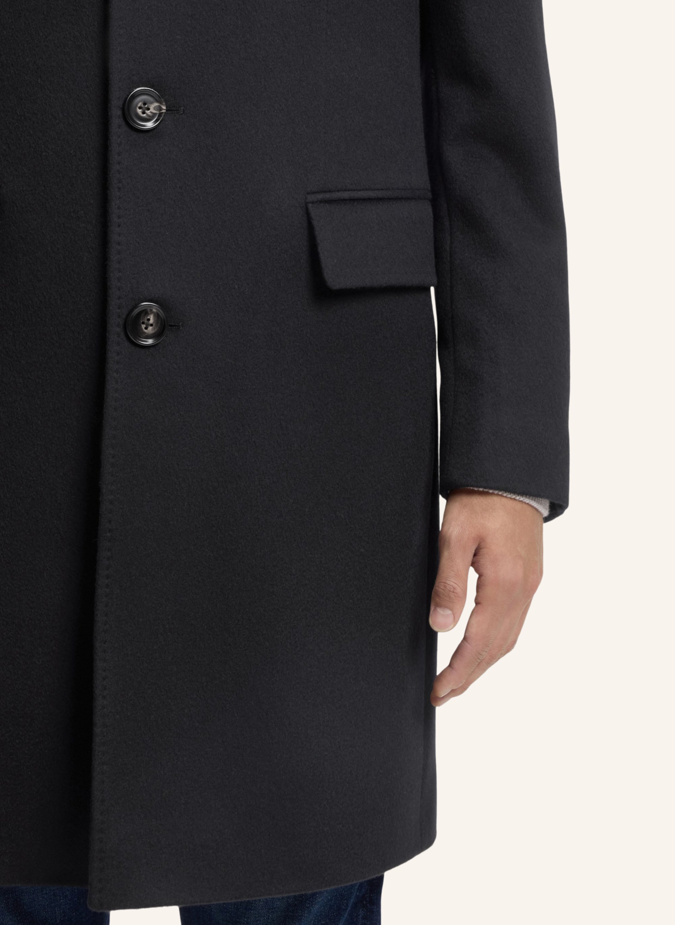 Thumbnail - Boss Klassischer Mantel L-Hal-234 Slim Fit blau