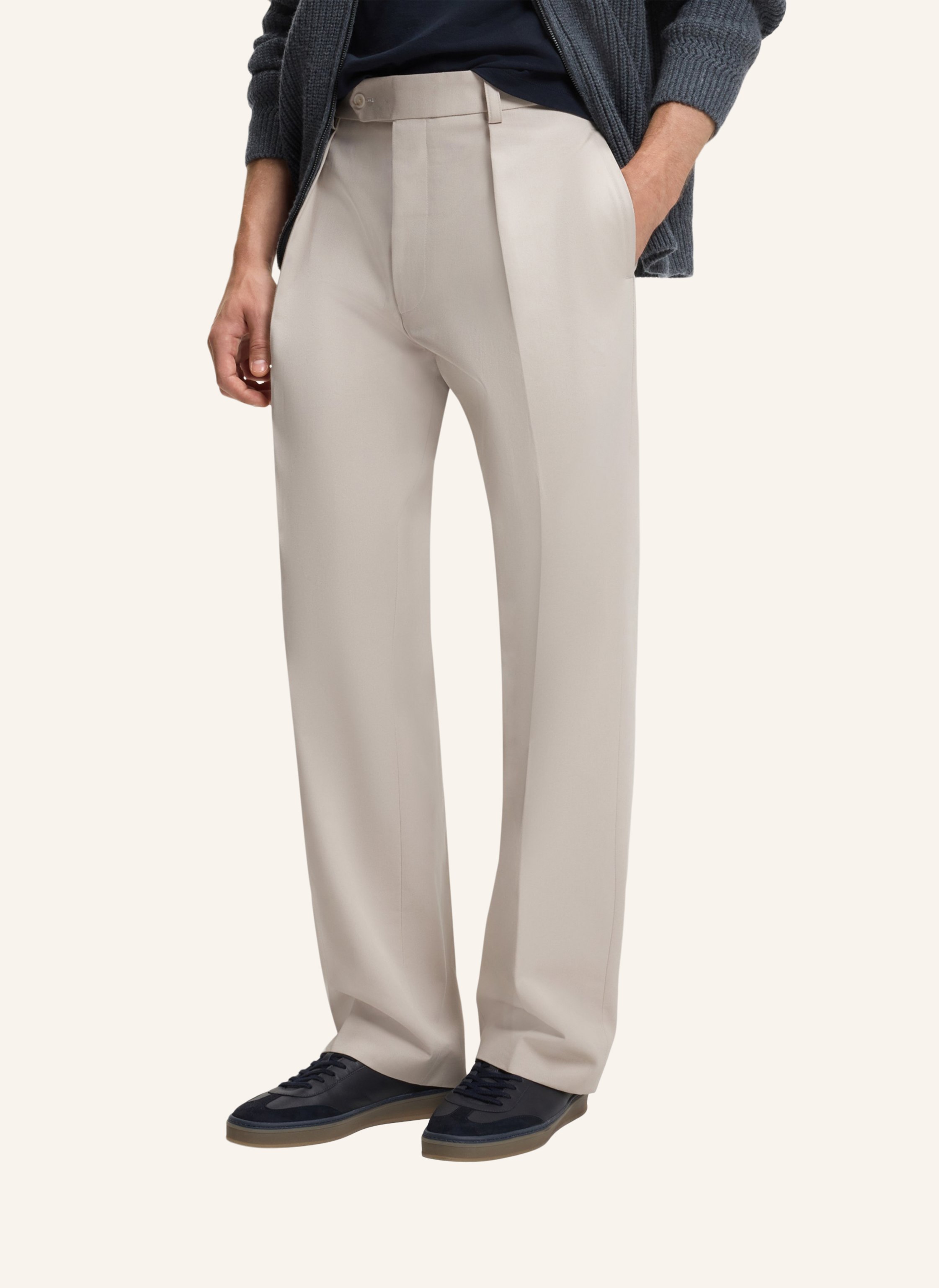 Thumbnail - Boss Business Hose Trousers-252_Db Relaxed Fit beige