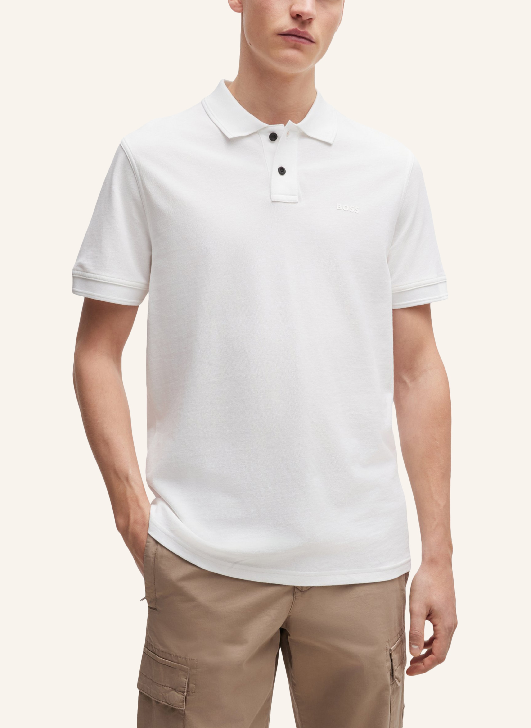 Thumbnail - Boss Piqué-Poloshirt Prime weiss