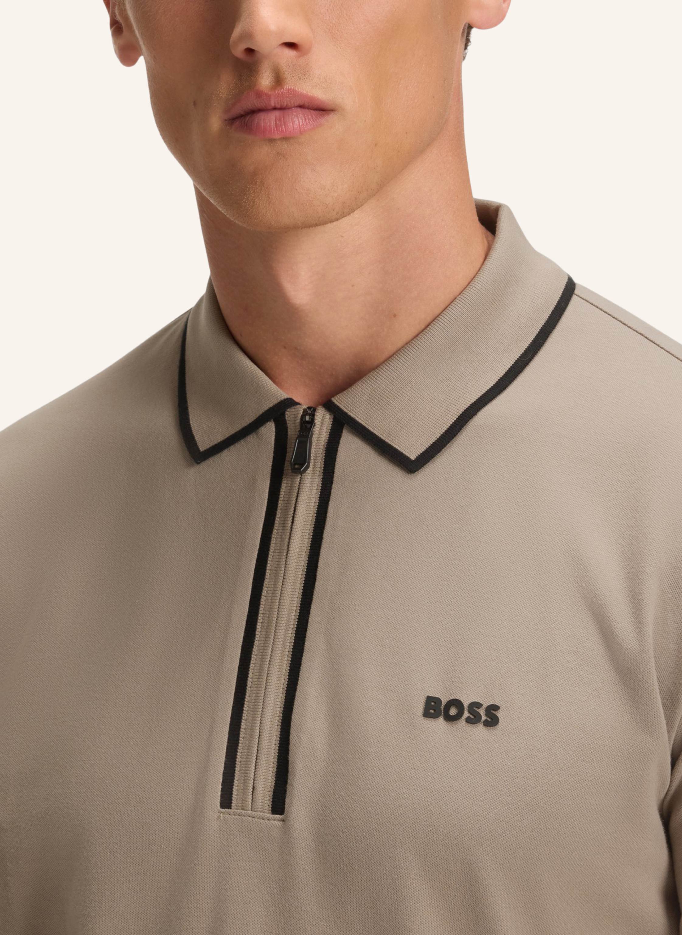 Thumbnail - Boss Poloshirt Philix Tape Regular Fit gruen