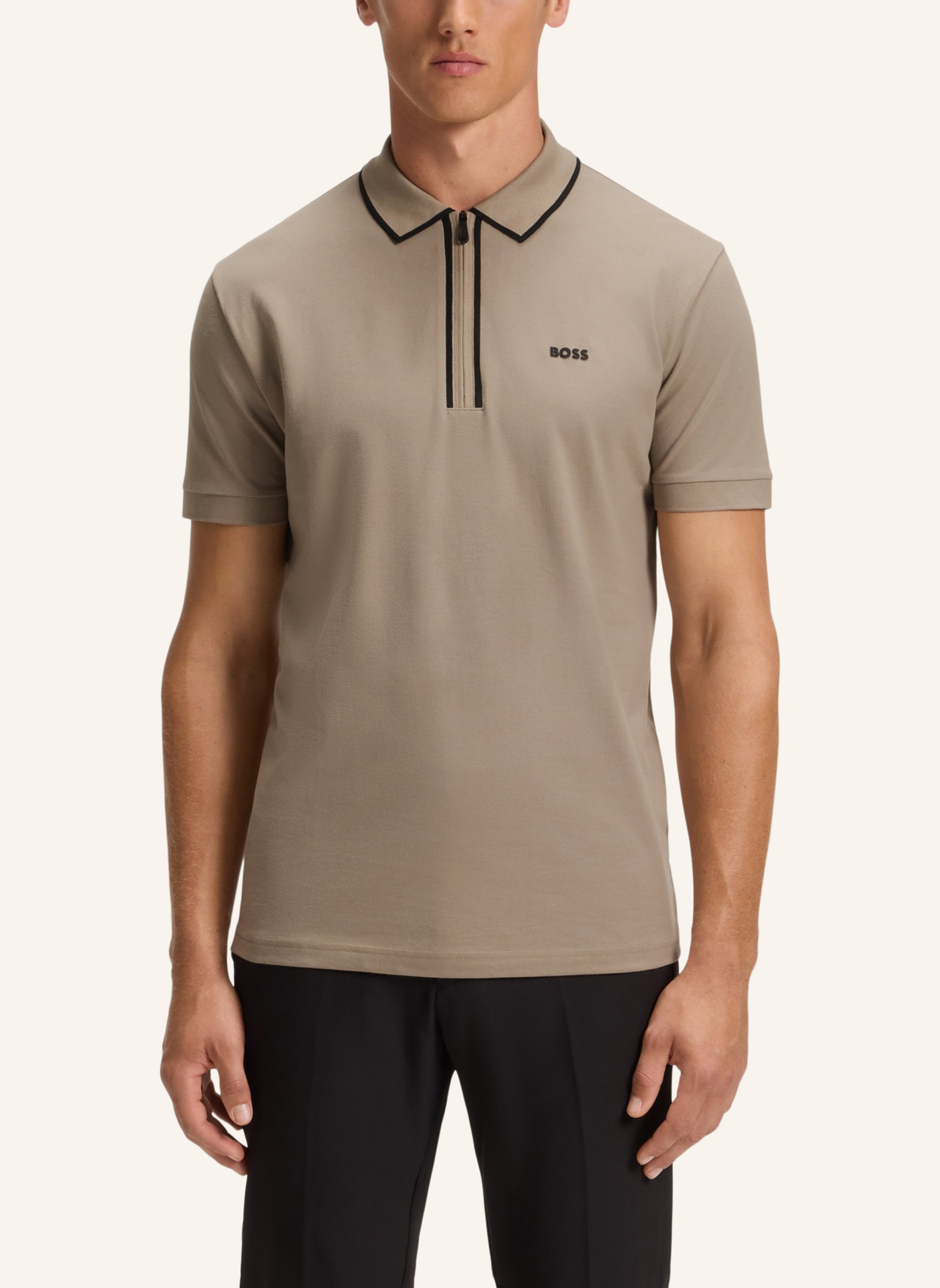 Thumbnail - Boss Poloshirt Philix Tape Regular Fit gruen