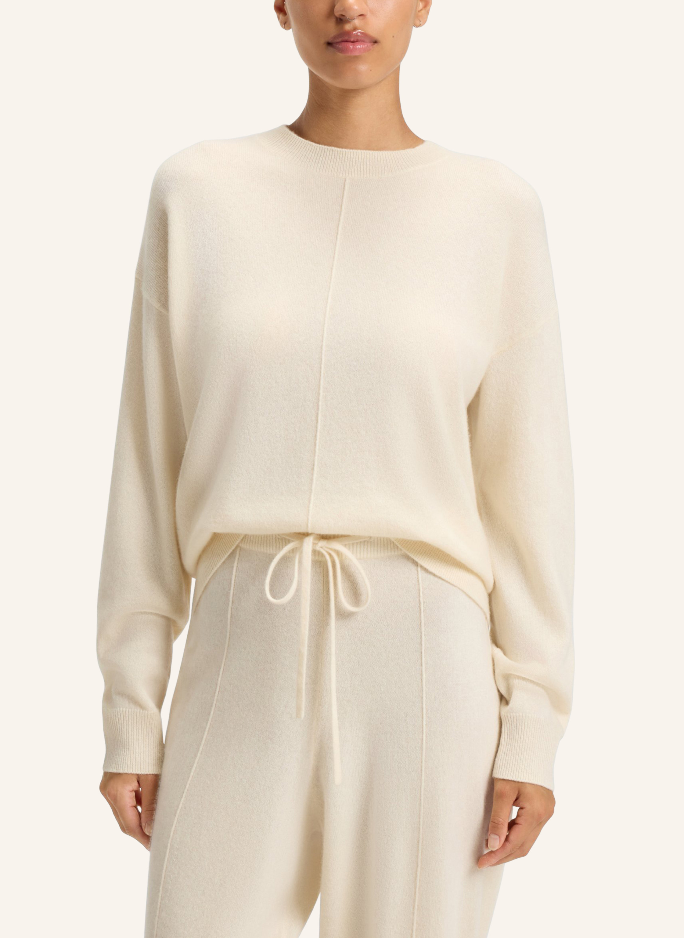 Thumbnail - Boss Cashmere-Pullover Fascona beige