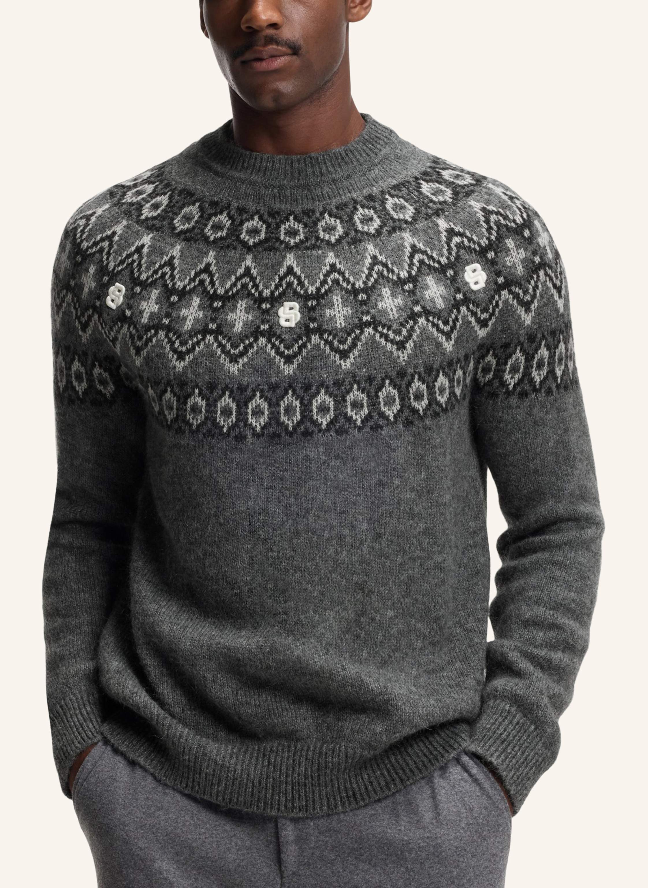 Thumbnail - Boss Pullover C-Hisle Relaxed Fit grau