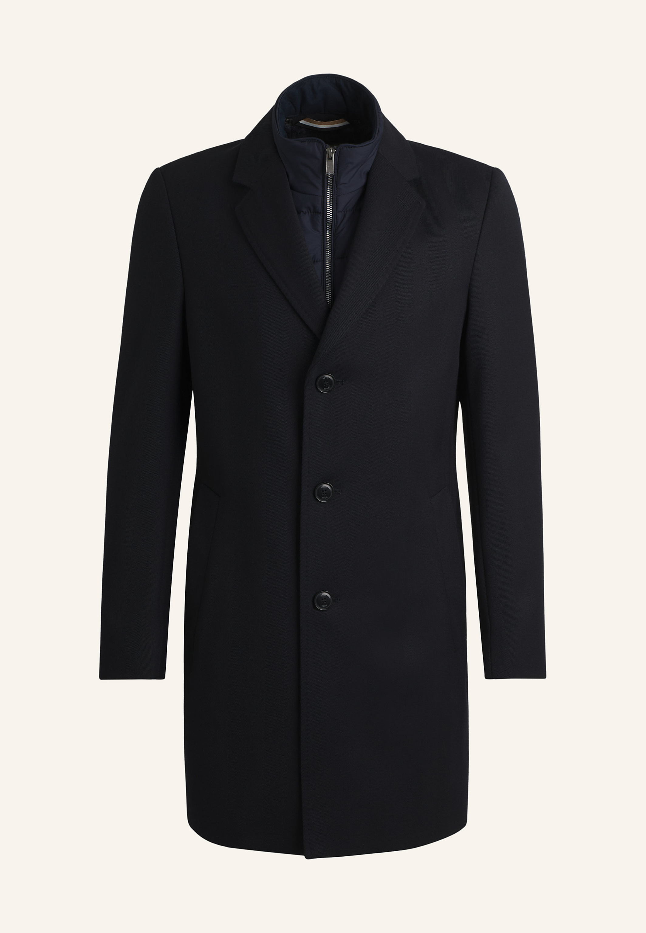 Thumbnail - Boss Klassischer Mantel H-Hyde-Bib-254 Slim Fit blau