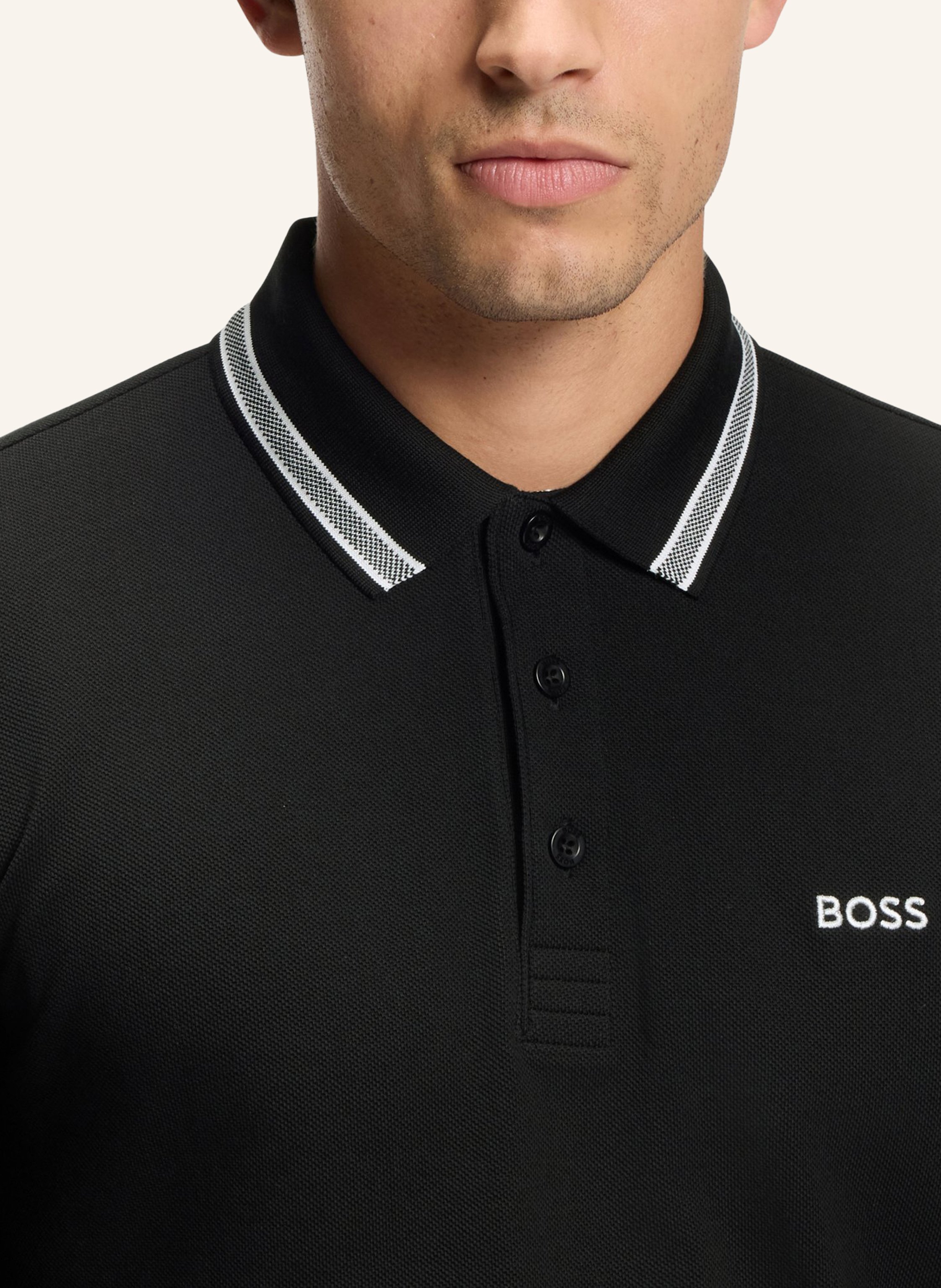 Thumbnail - Boss Piqué-Poloshirt Plisy Regular Fit schwarz