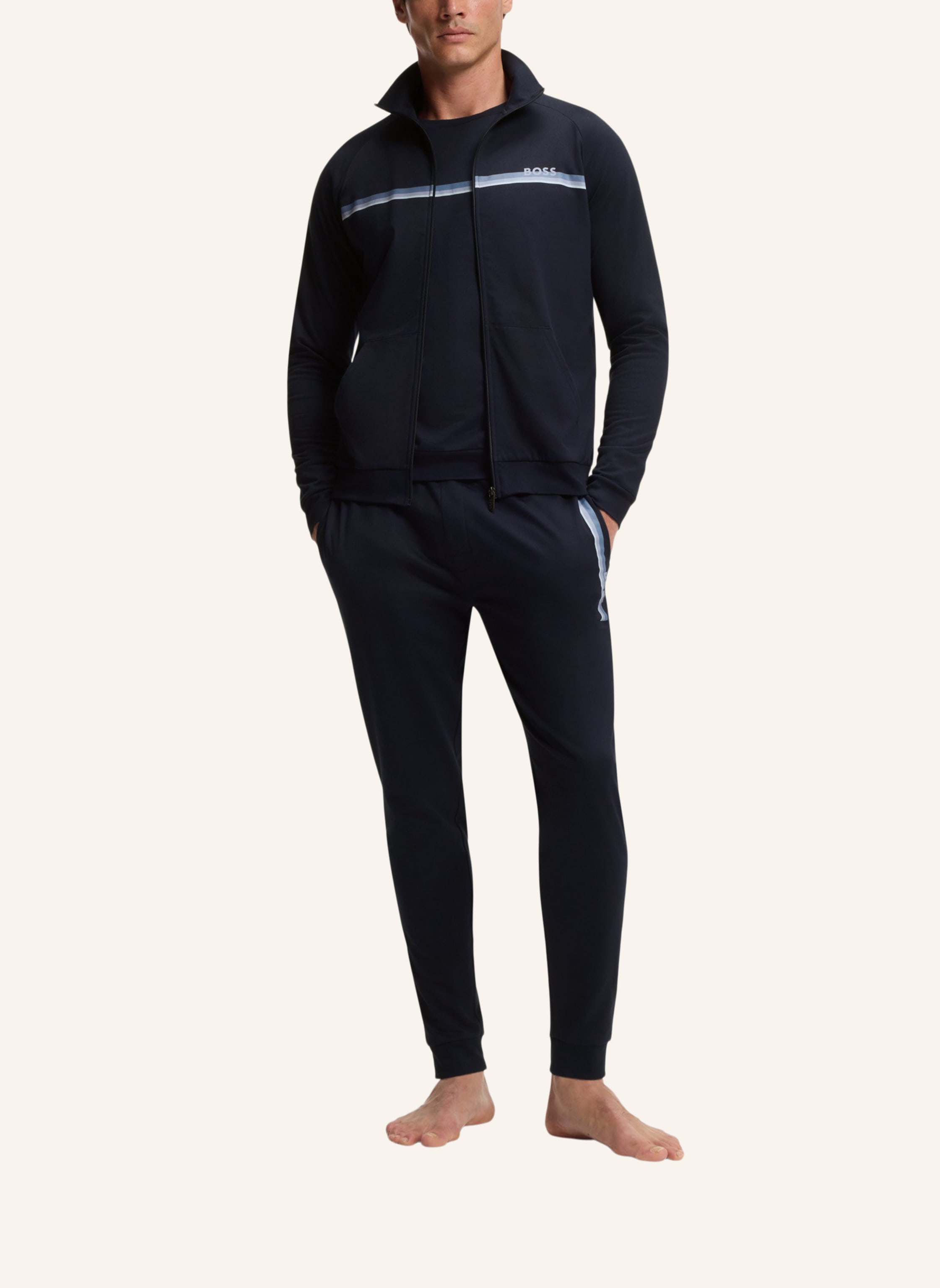 Thumbnail - Boss Loungewear Jacke Authentic Jacket Z Regular Fit blau