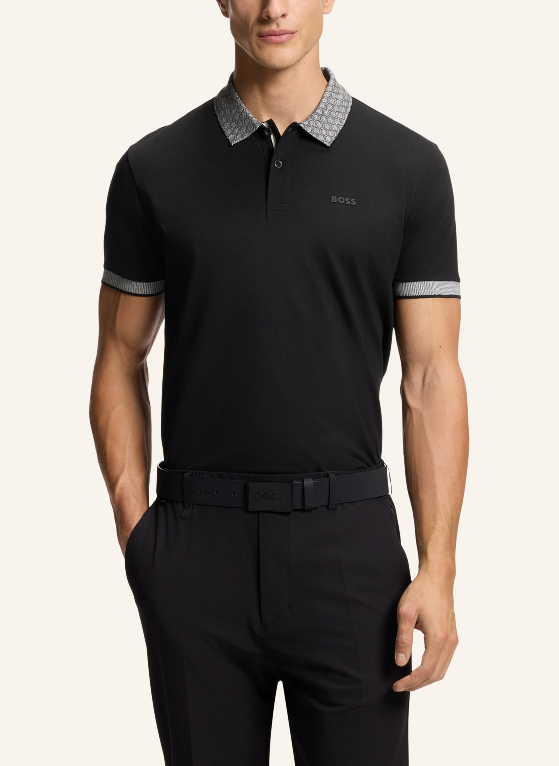 Thumbnail - Boss Poloshirt Pl_Goc Chip Paddy Regular Fit schwarz
