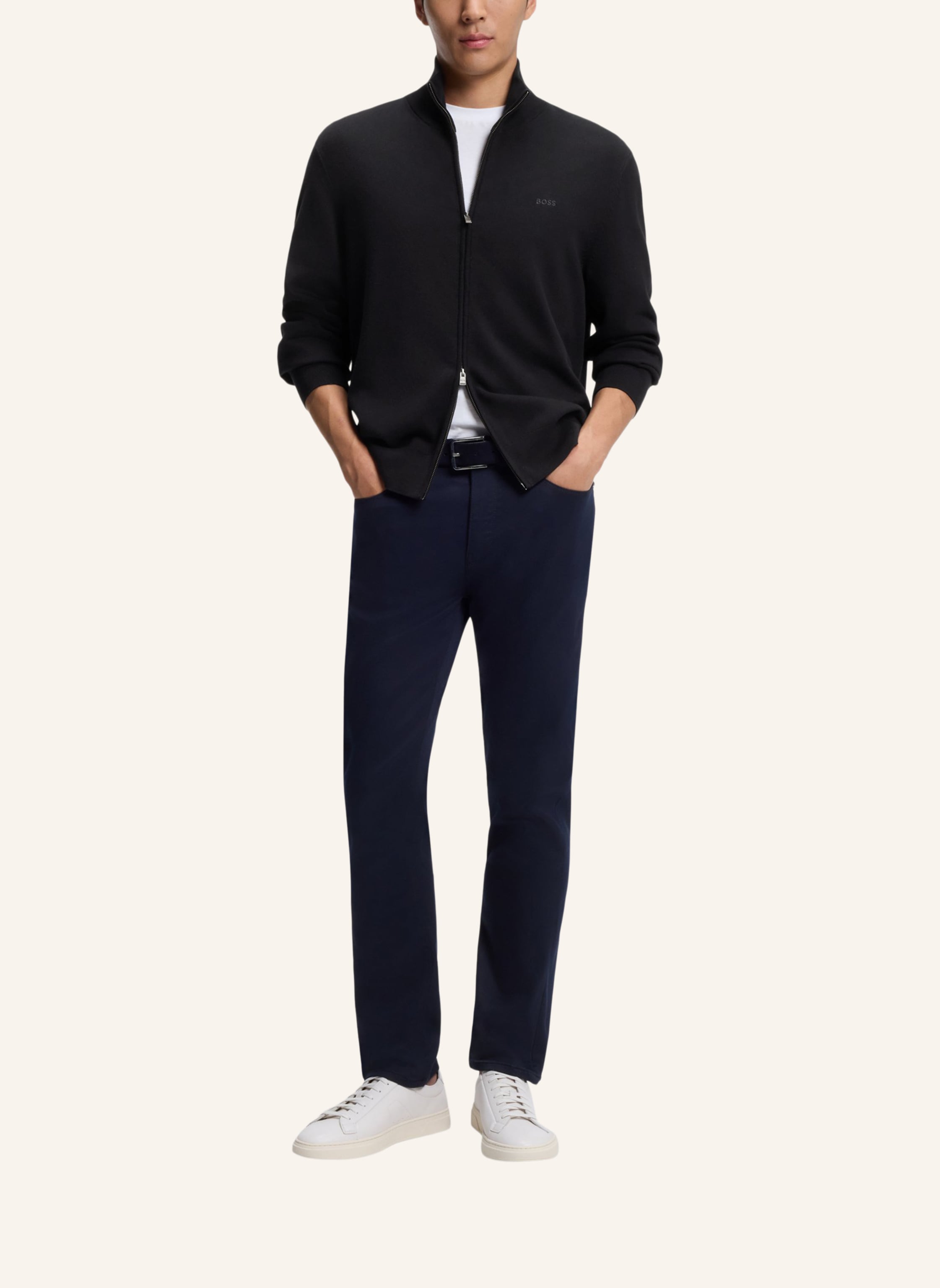 Thumbnail - Boss Strickjacke Upalano-L Regular Fit blau