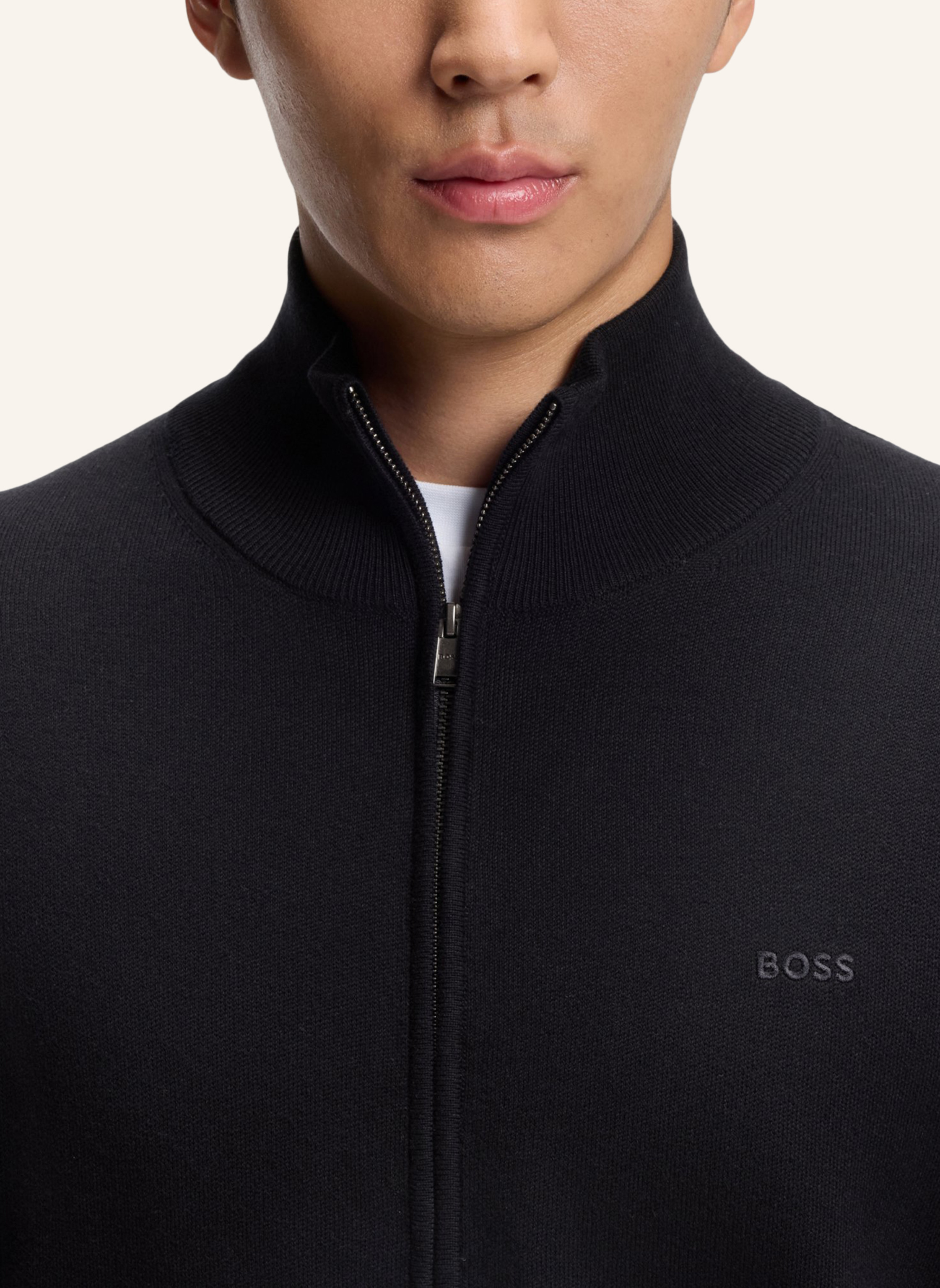 Thumbnail - Boss Strickjacke Upalano-L Regular Fit blau