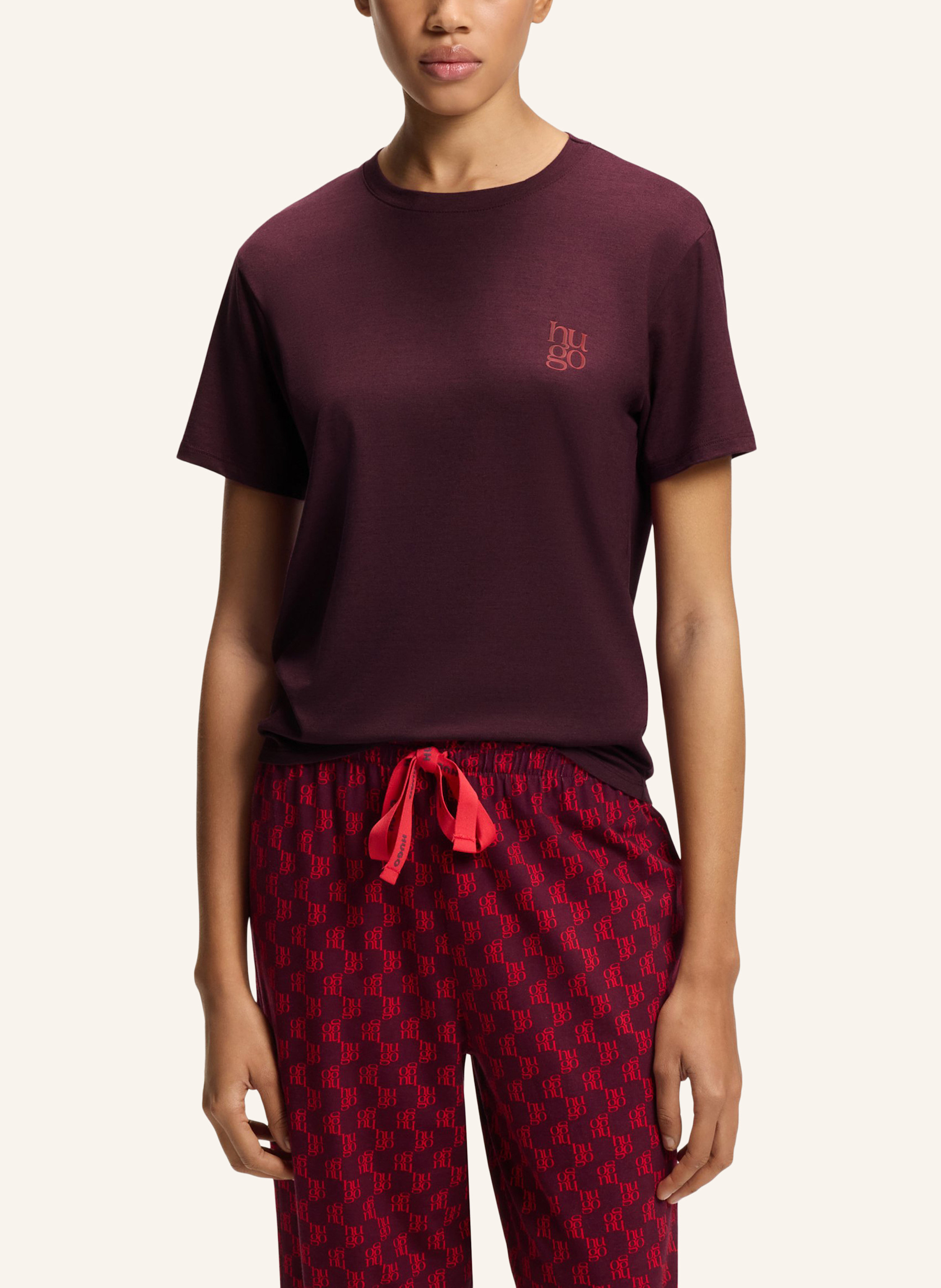 Thumbnail - Hugo Pyjama-Oberteil Casual T-Shirt Regular Fit lila