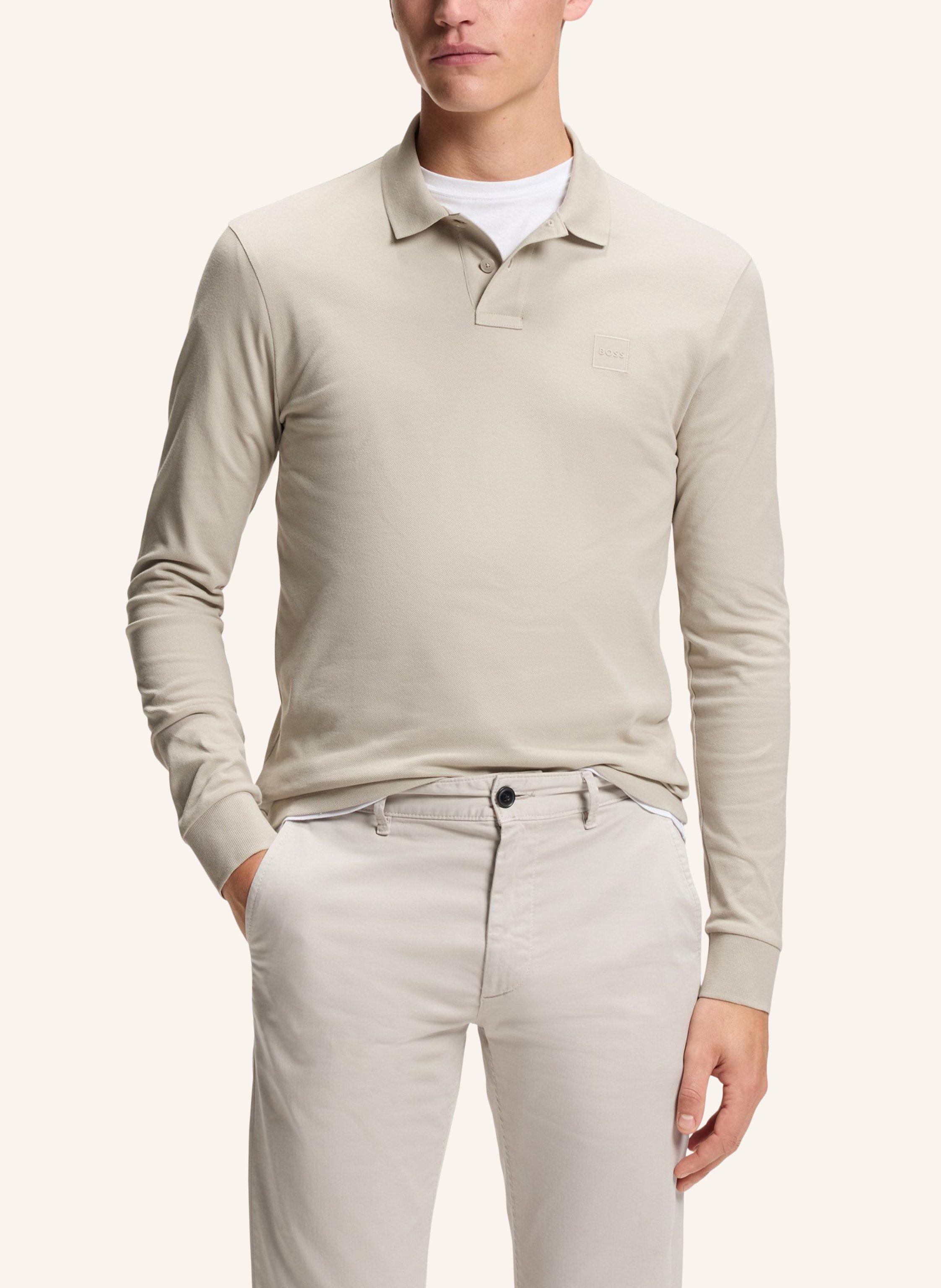 Thumbnail - Boss Piqué-Poloshirt Passerby Slim Fit grau