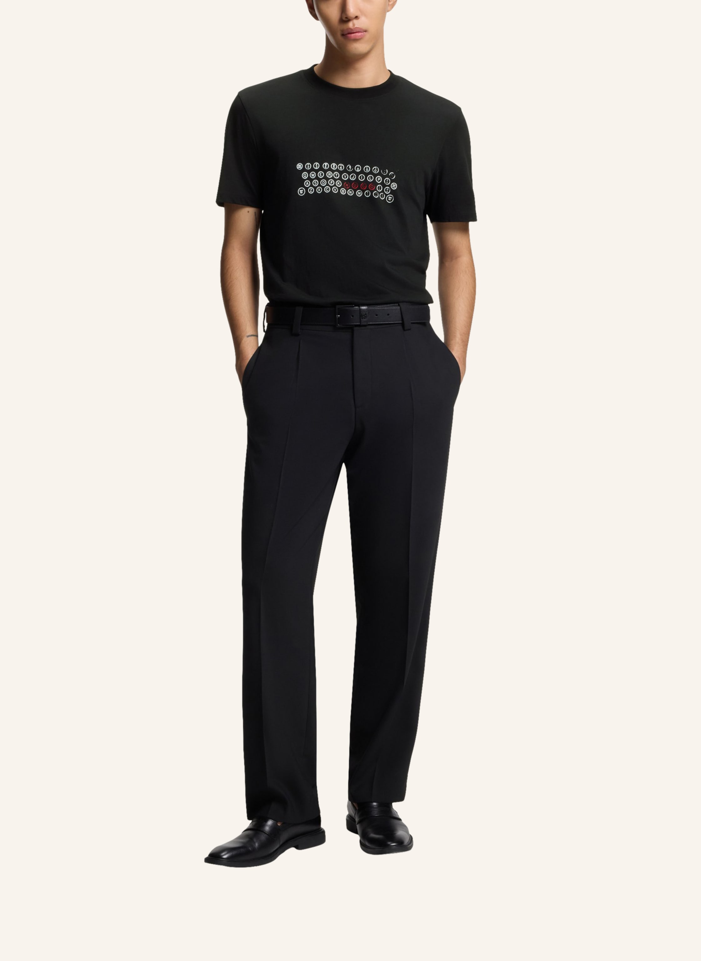 Thumbnail - Hugo T-Shirt Deyss Regular Fit schwarz