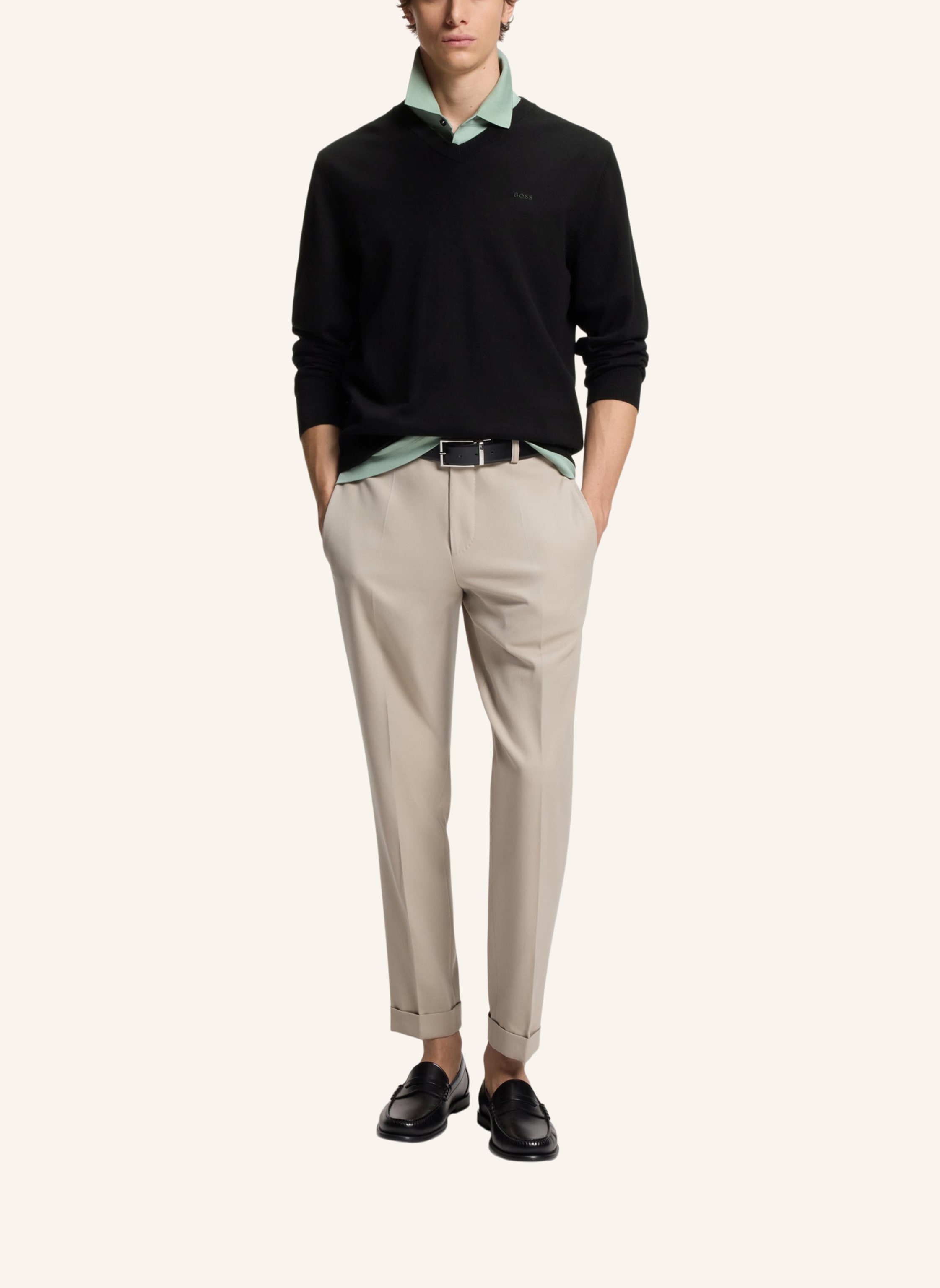 Thumbnail - Boss Pullover Upacello-L Regular Fit schwarz